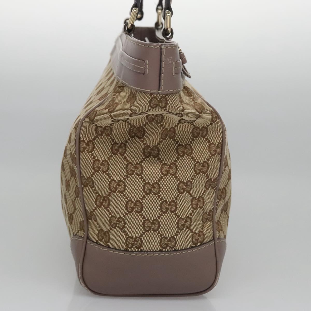 Gucci Gg Canvas Beige Canvas Tote Bag (Pre-Owned)