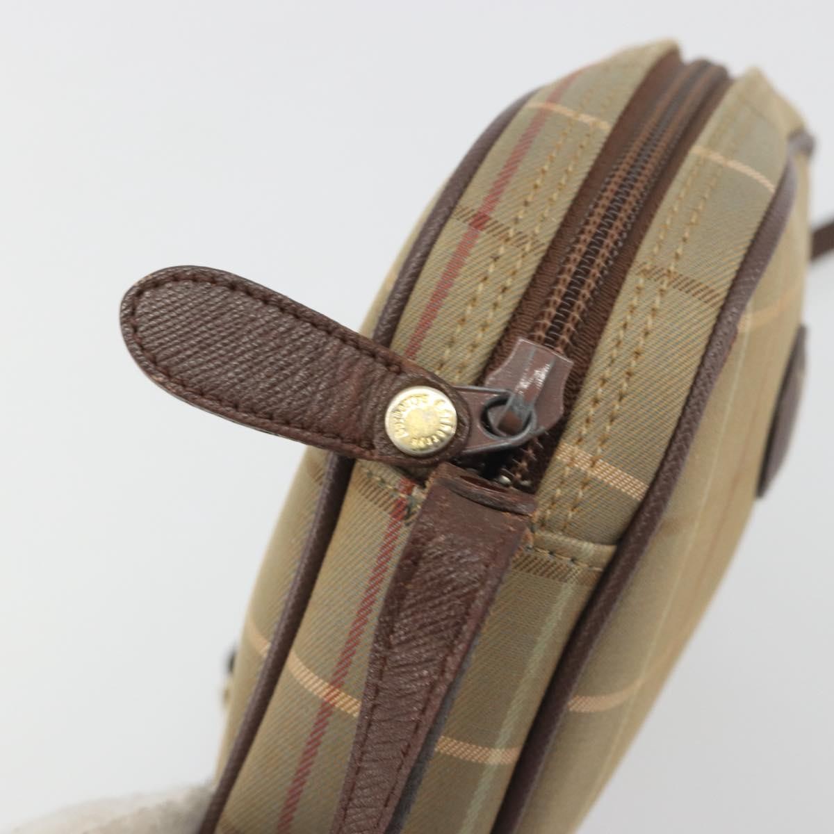 Burberry Nova Check Shoulder Bag Canvas Beige Canvas Shoulder Bag Bag (Pre-Owned)