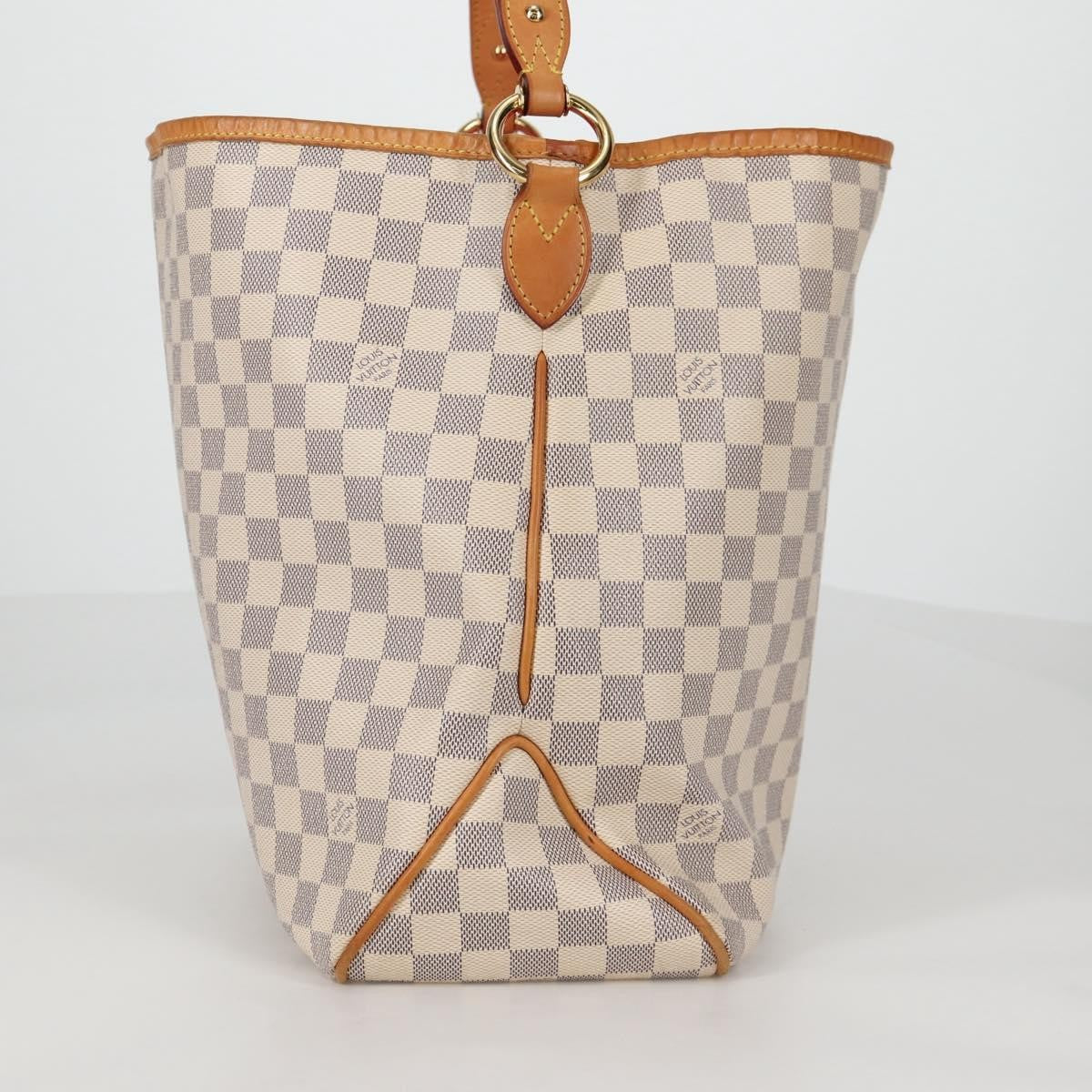 Louis Vuitton Delightful Nm Damier Ebene White Canvas Bag (Pre-Owned)