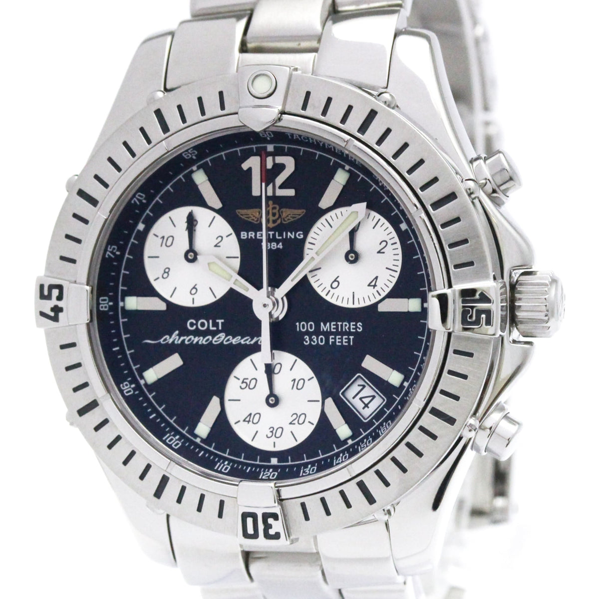 Breitling Colt Chronograph Quartz Stainless Steel Watch (Pre-Owned)