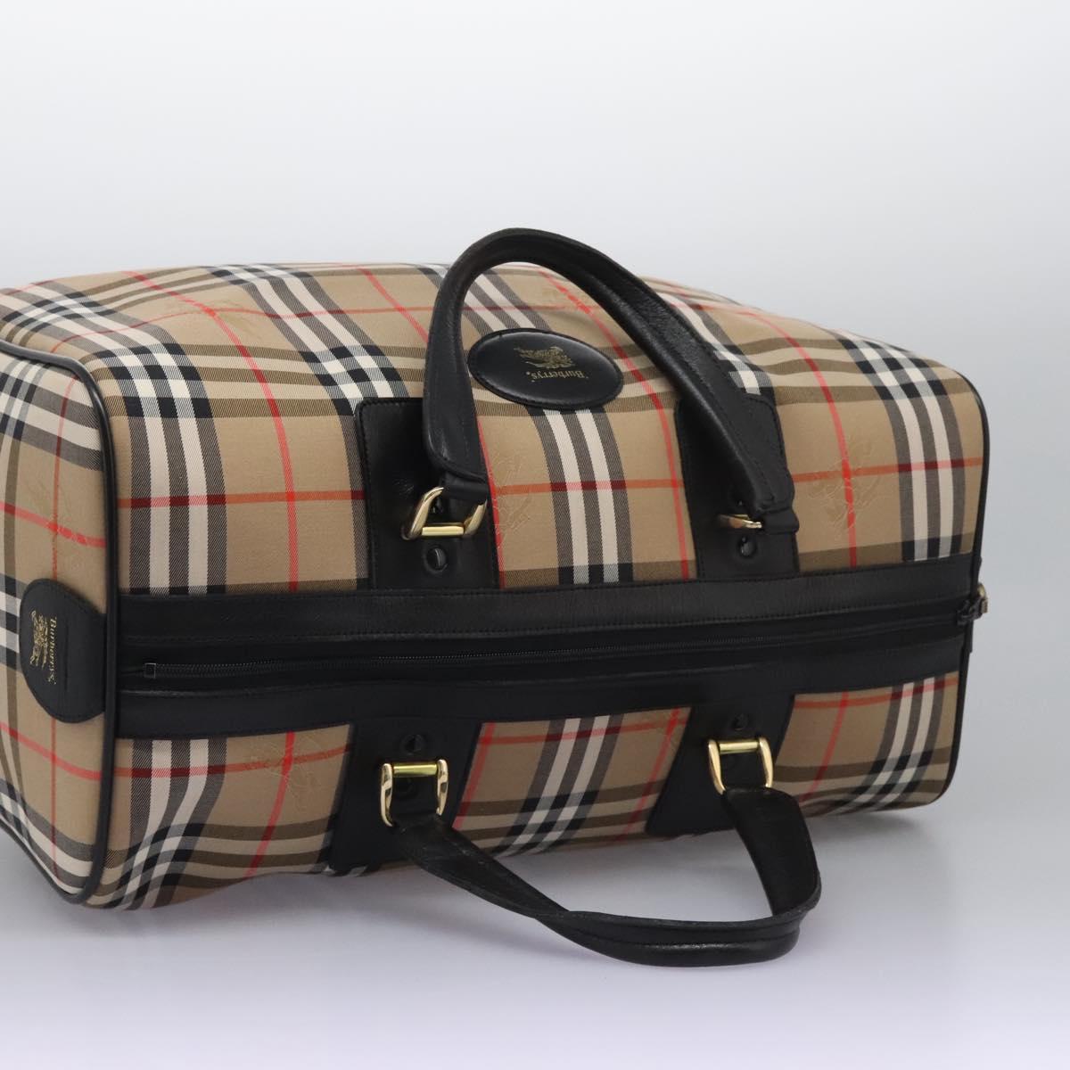 Burberry Nova Check Beige Canvas Travel Bag (Pre-Owned)