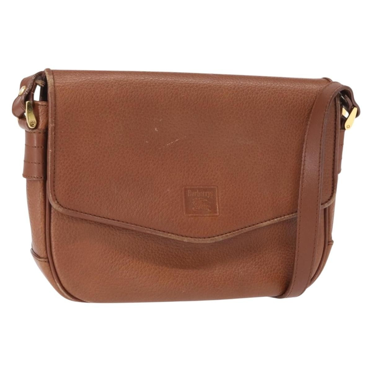 Burberry Vintage Leather Brown Leather Shoulder Bag Bag (Pre-Owned)