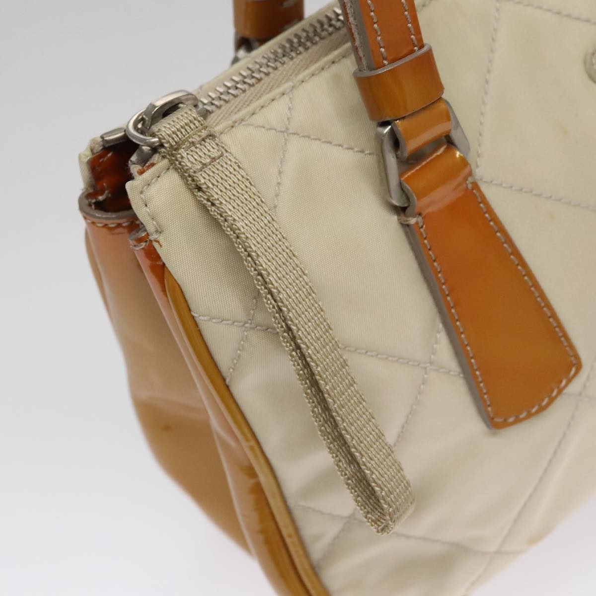 Prada Tessuto Beige Synthetic Shoulder Bag (Pre-Owned)
