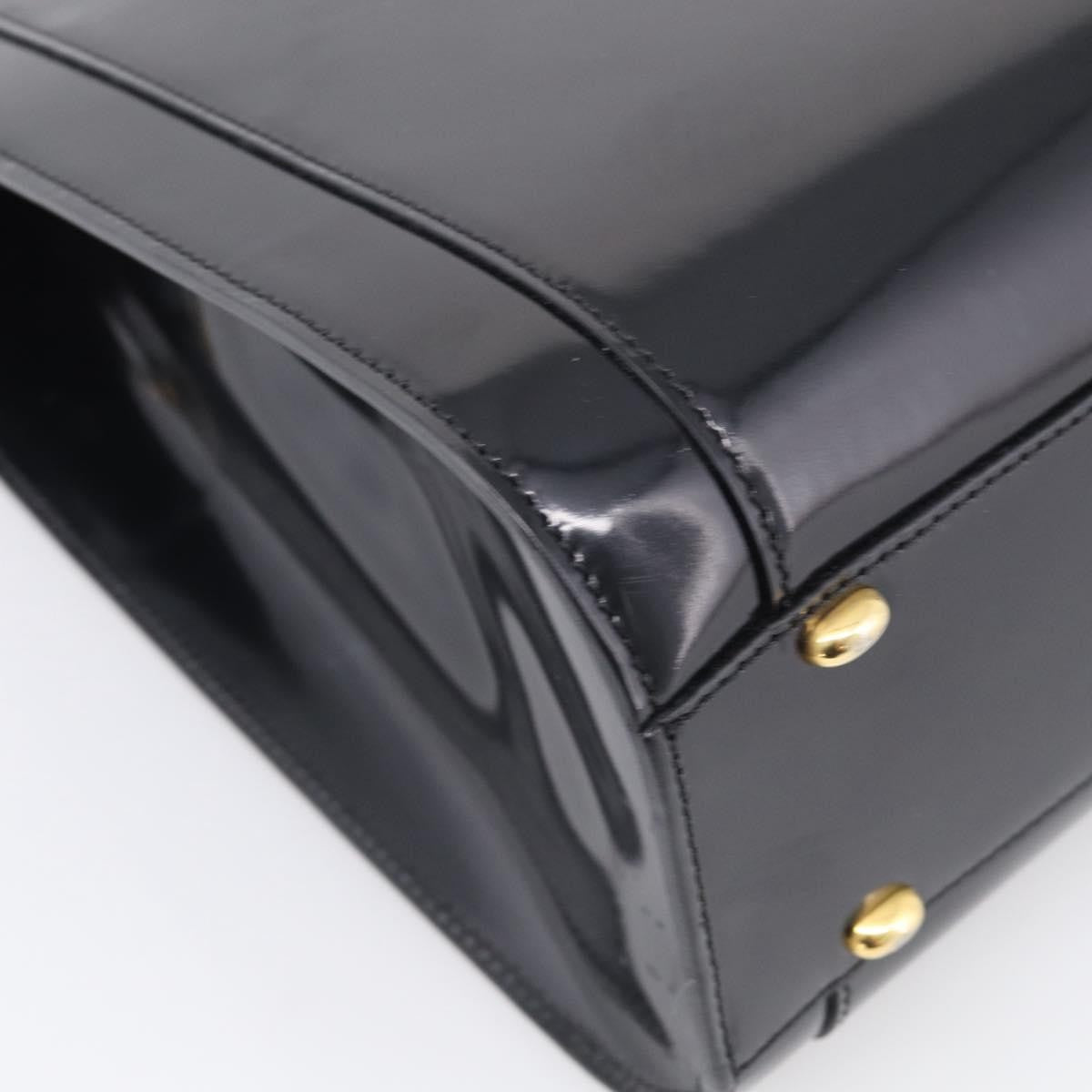 Celine Tote Leather Black Patent_Leather Tote Bag Bag (Pre-Owned)