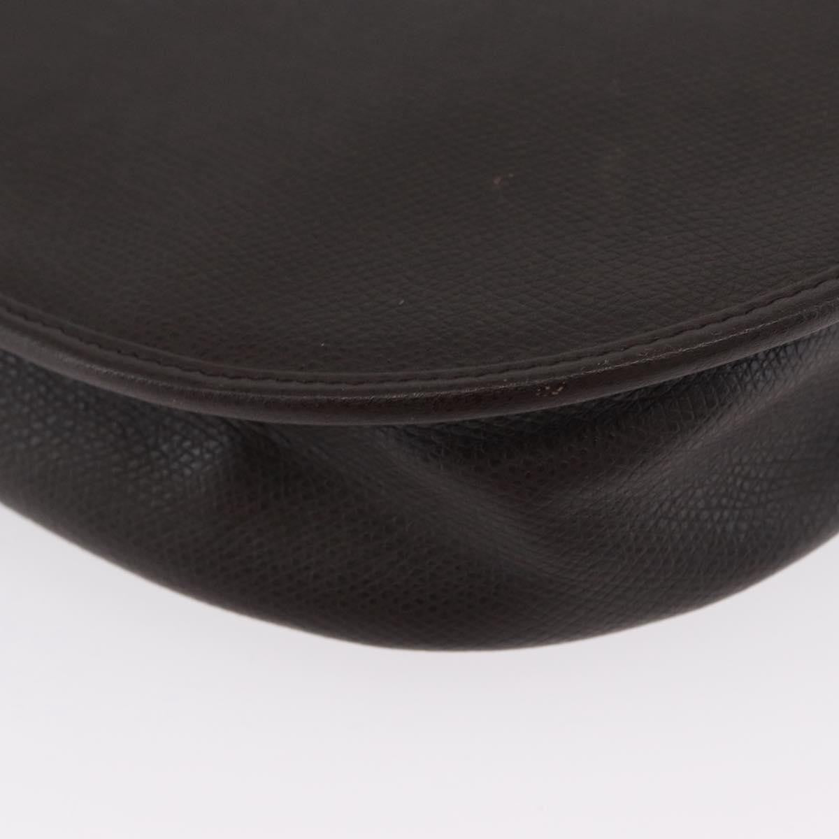 Christian Dior Vintage Cd Logo Leather Brown Leather Shoulder Bag Bag (Pre-Owned)