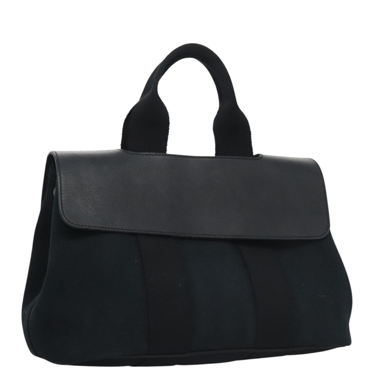 Hermès Valparaiso Black Canvas Handbag (Pre-Owned)