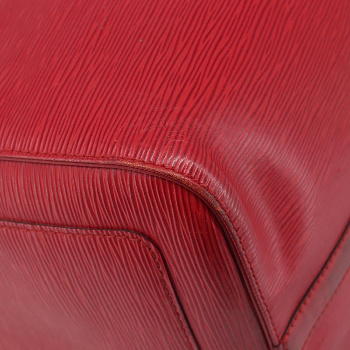 Louis Vuitton Keepall Epi Leather Red Leather Travel Bag Bag (Pre-Owned)