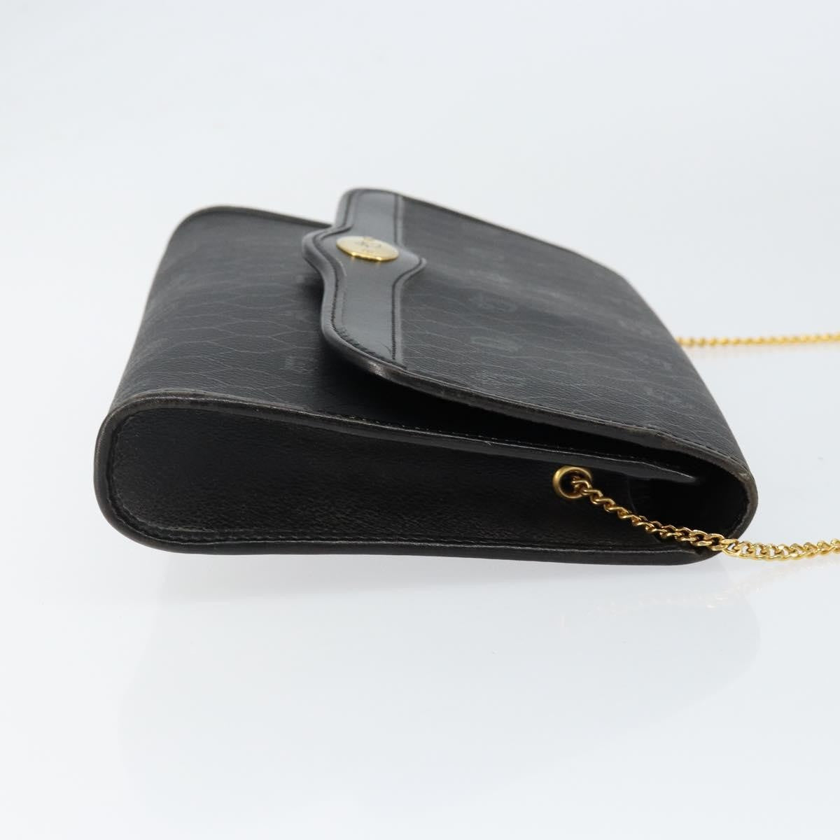 Christian Dior Vintage Honeycomb Flap Coated Canvas Black Canvas Shoulder Bag Bag (Pre-Owned)