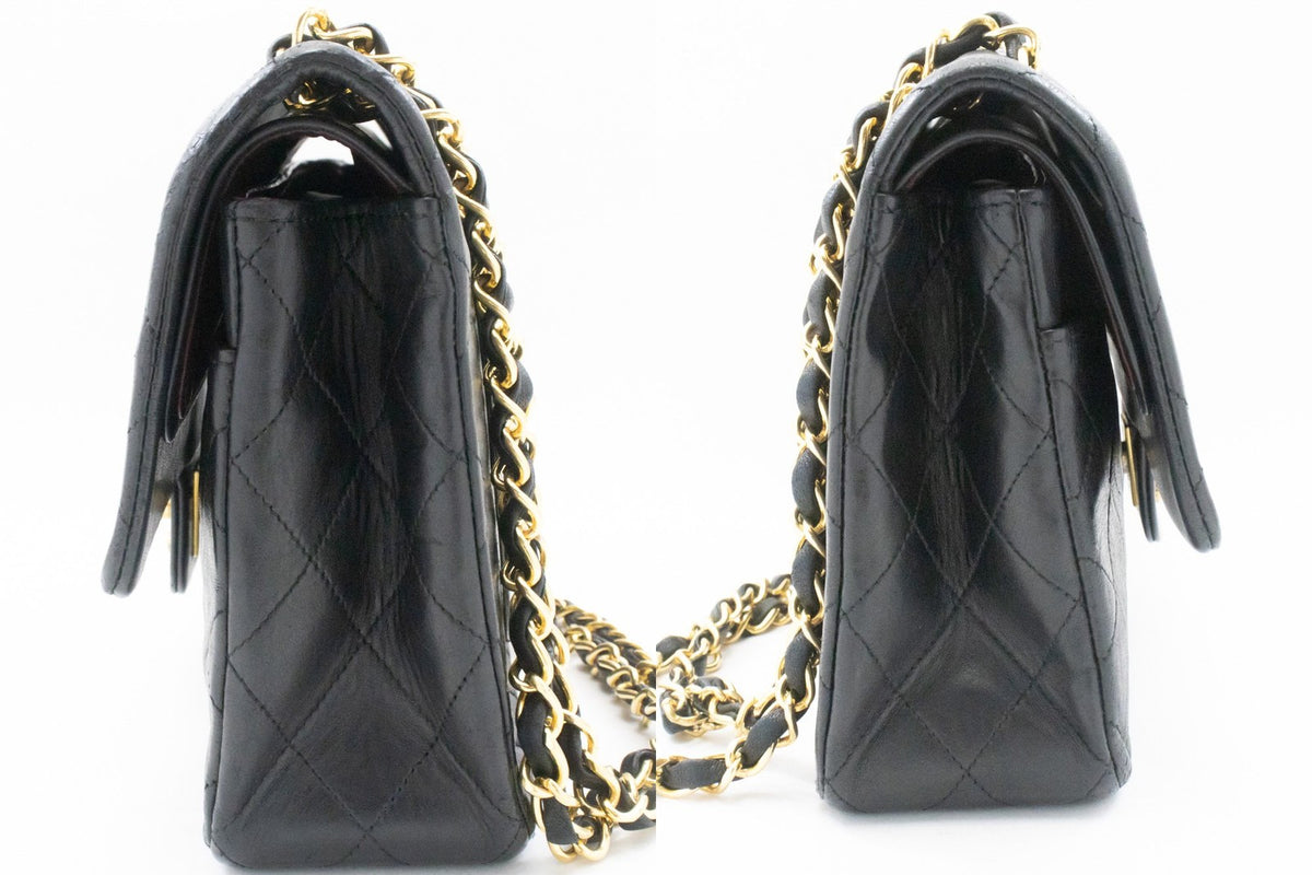 Chanel Cc Flap Quilted Classic Flap Motif Printed Nylon Black Leather Crossbody Bag Bag (Pre-Owned)
