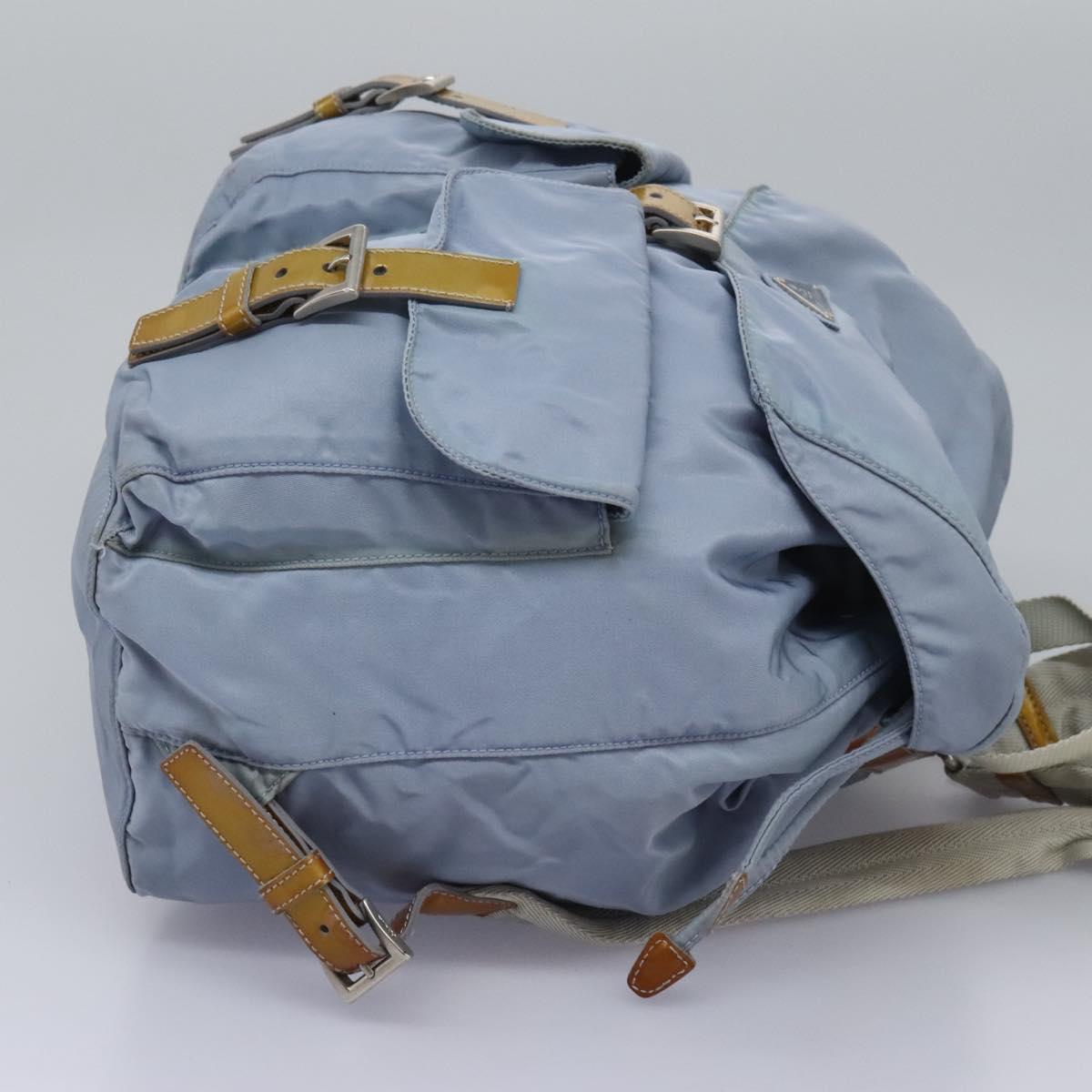Prada Re-Nylon Blue Synthetic Backpack Bag (Pre-Owned)