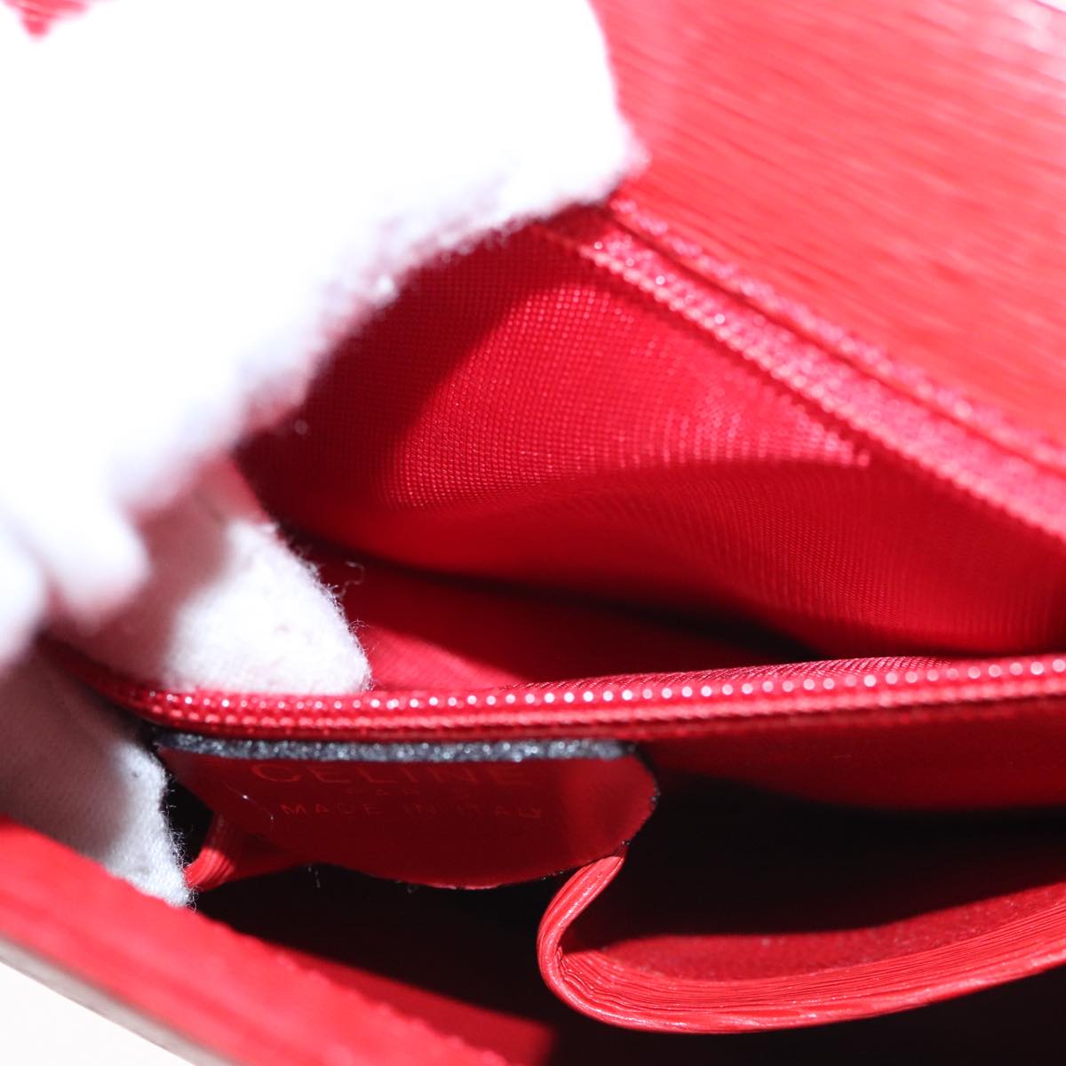 Céline Triomphe Red Leather Handbag (Pre-Owned)