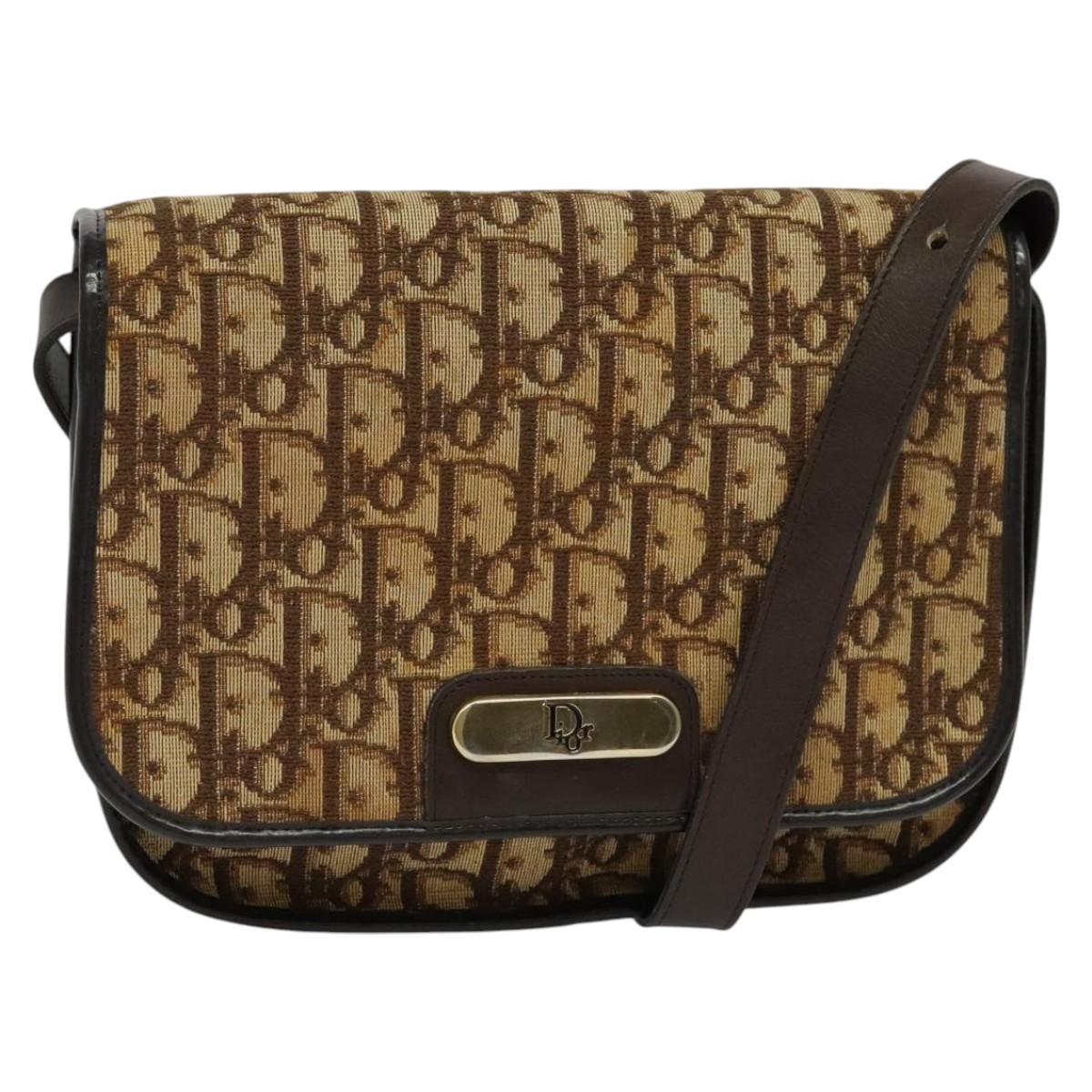 Dior Brown Canvas Shoulder Bag (Pre-Owned)