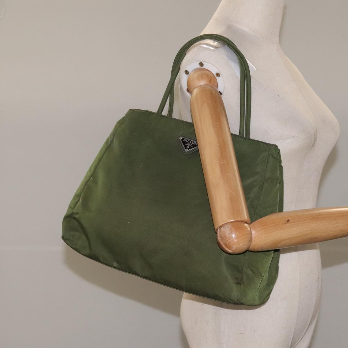 Prada Khaki Synthetic Tote Bag (Pre-Owned)