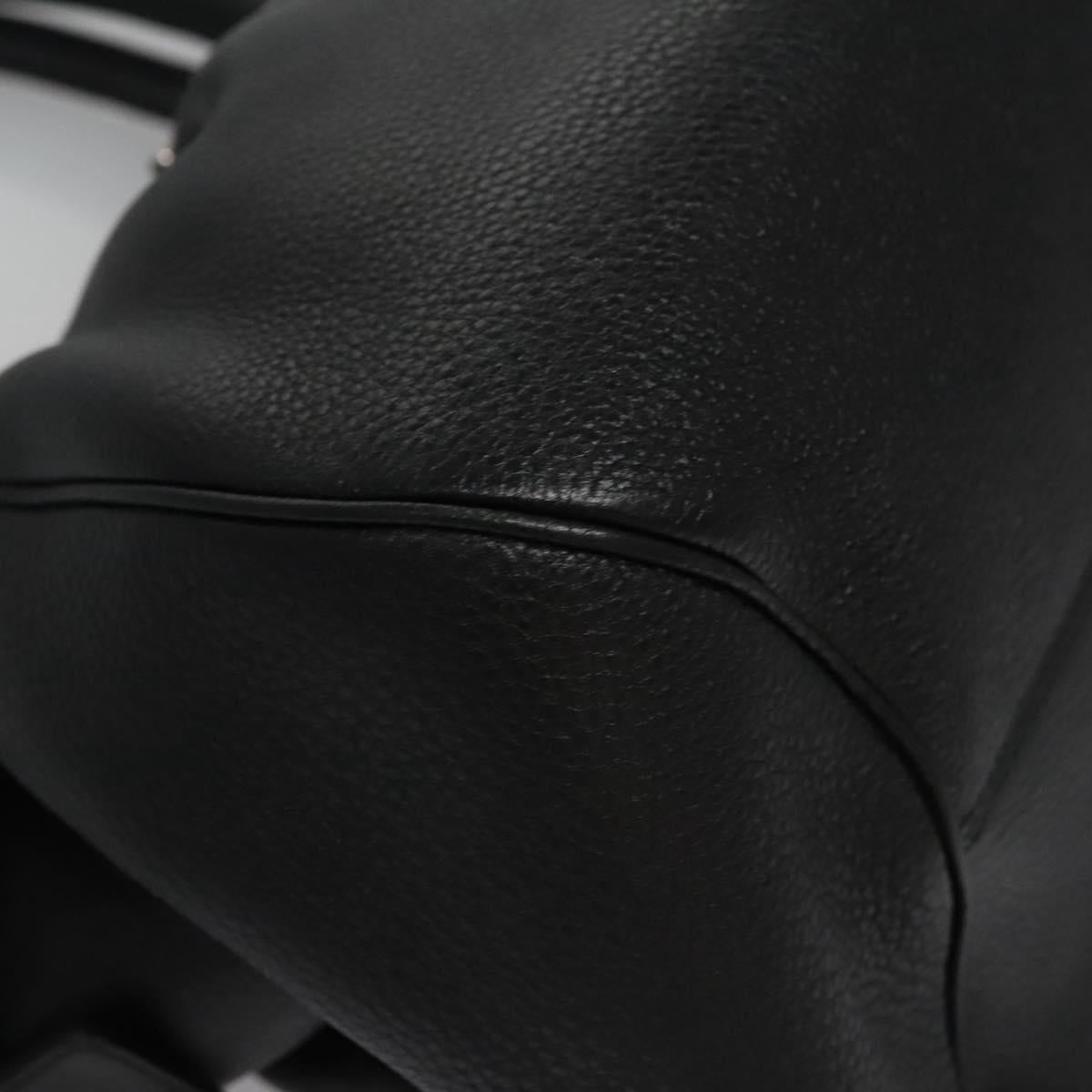 Salvatore Ferragamo Gancini Black Leather Handbag (Pre-Owned)