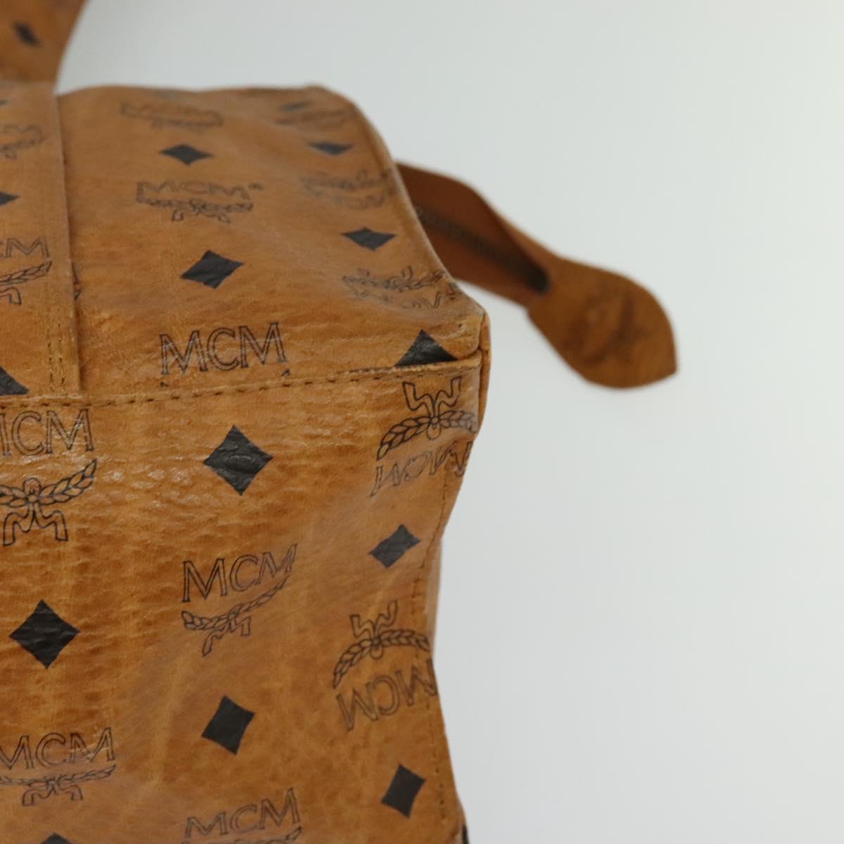 MCM Visetos Brown Leather Tote Bag (Pre-Owned)