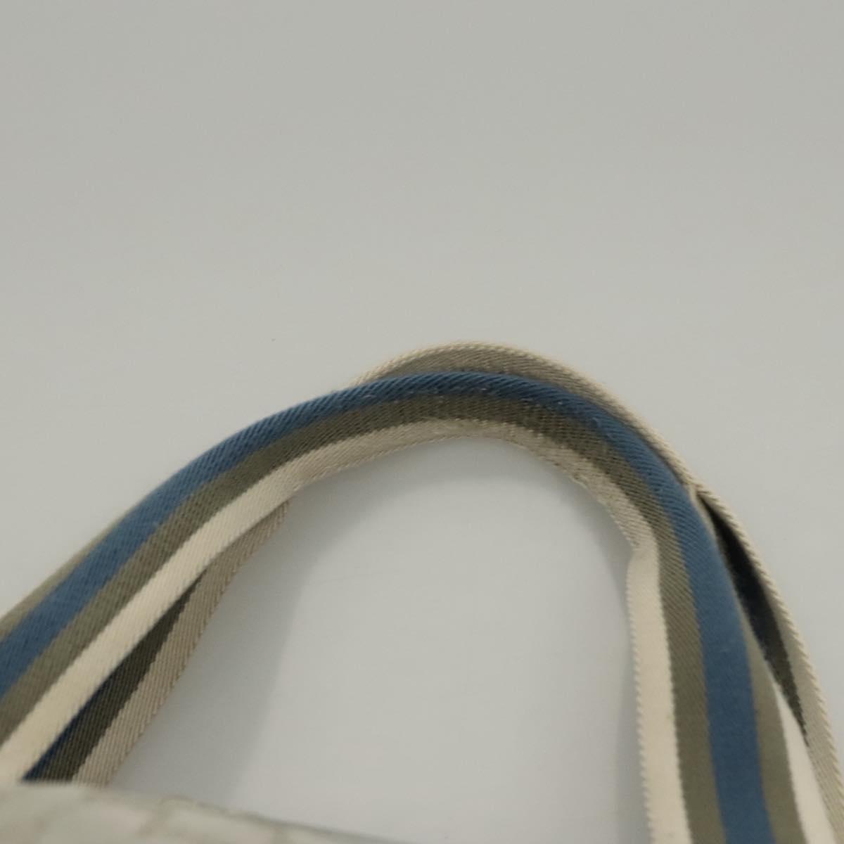 Gucci Sherry Silver Canvas Tote Bag (Pre-Owned)