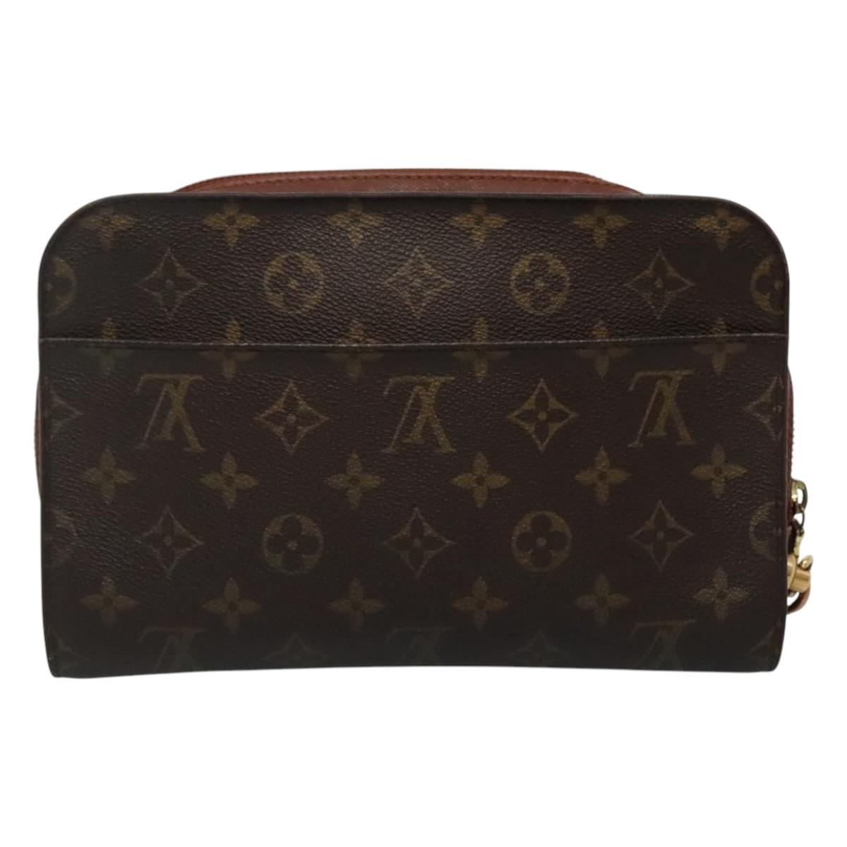 Louis Vuitton Orsay Brown Canvas Clutch Bag (Pre-Owned)