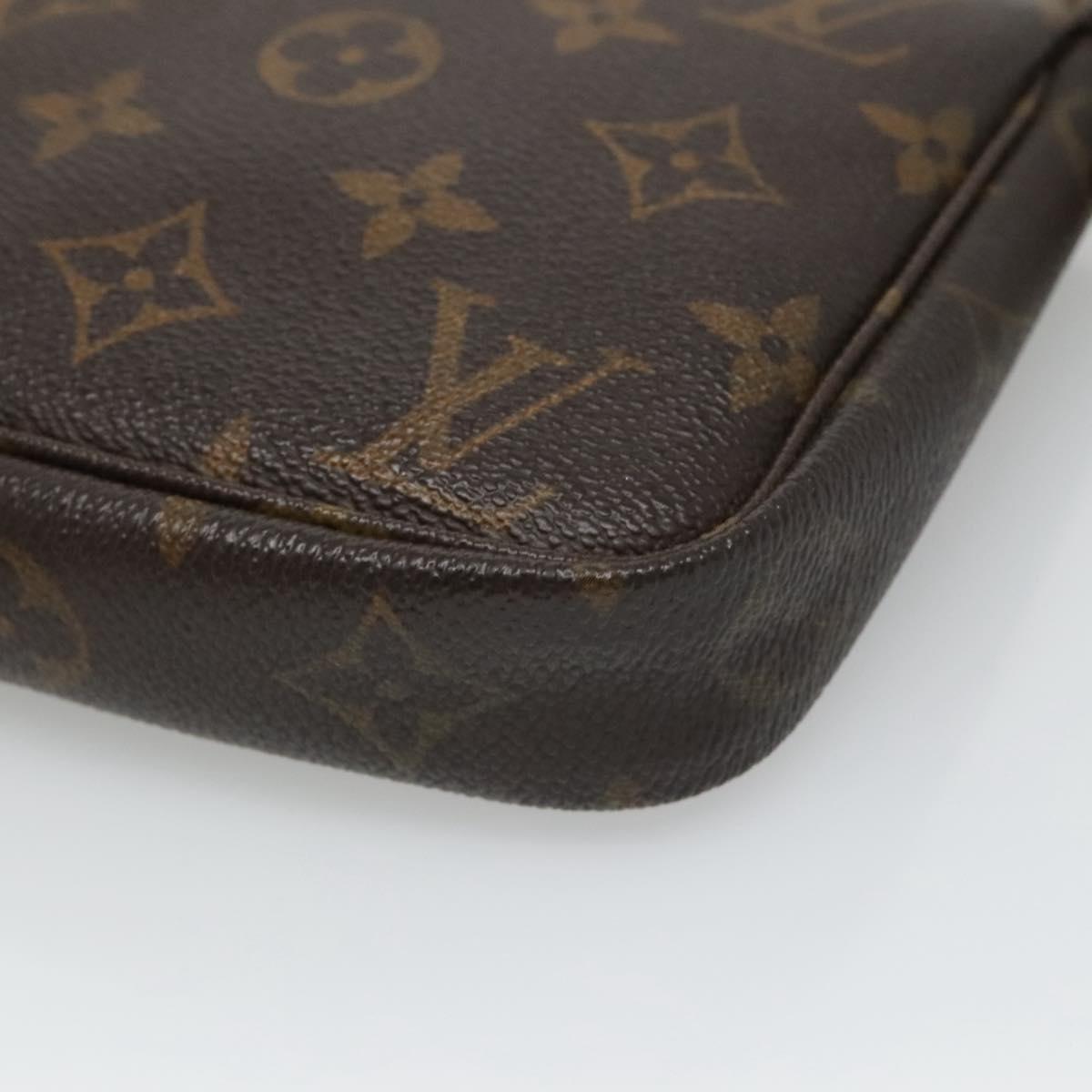Louis Vuitton Pochette Accessoire Brown Canvas Clutch Bag (Pre-Owned)