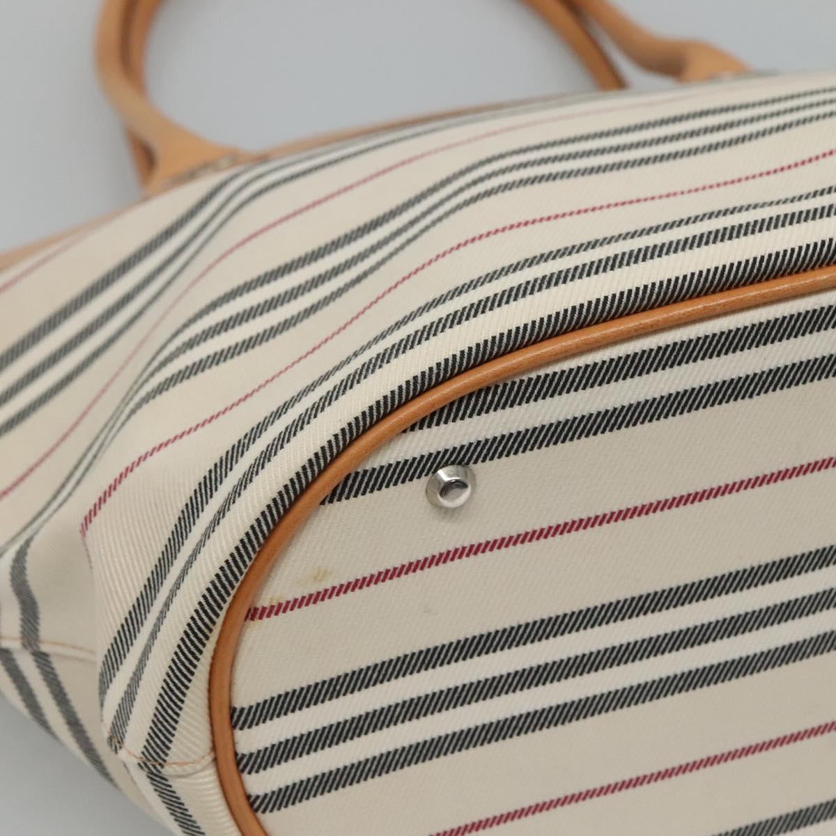Burberry Nova Check White Canvas Tote Bag (Pre-Owned)