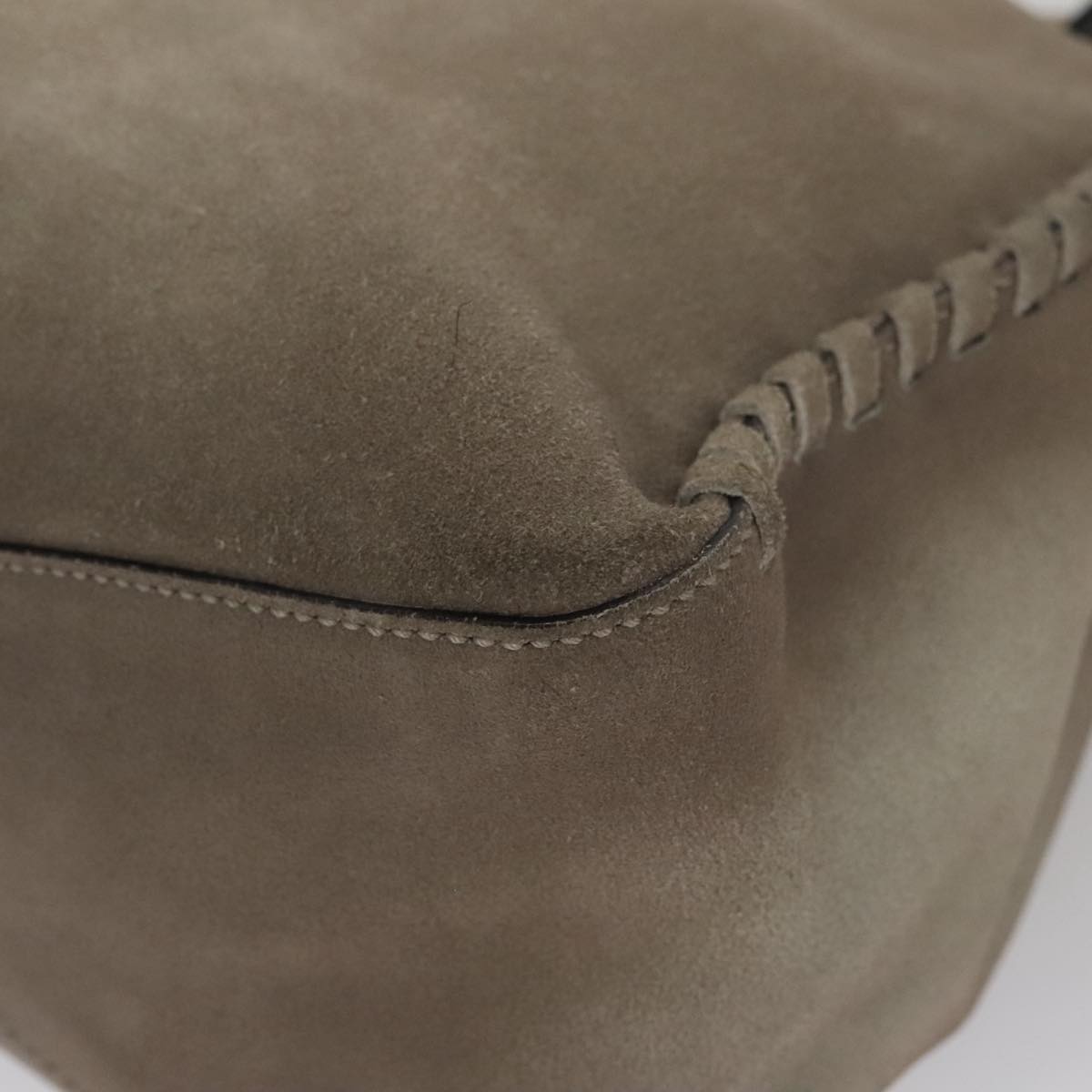Gucci Carla Grey Suede Shoulder Bag (Pre-Owned)