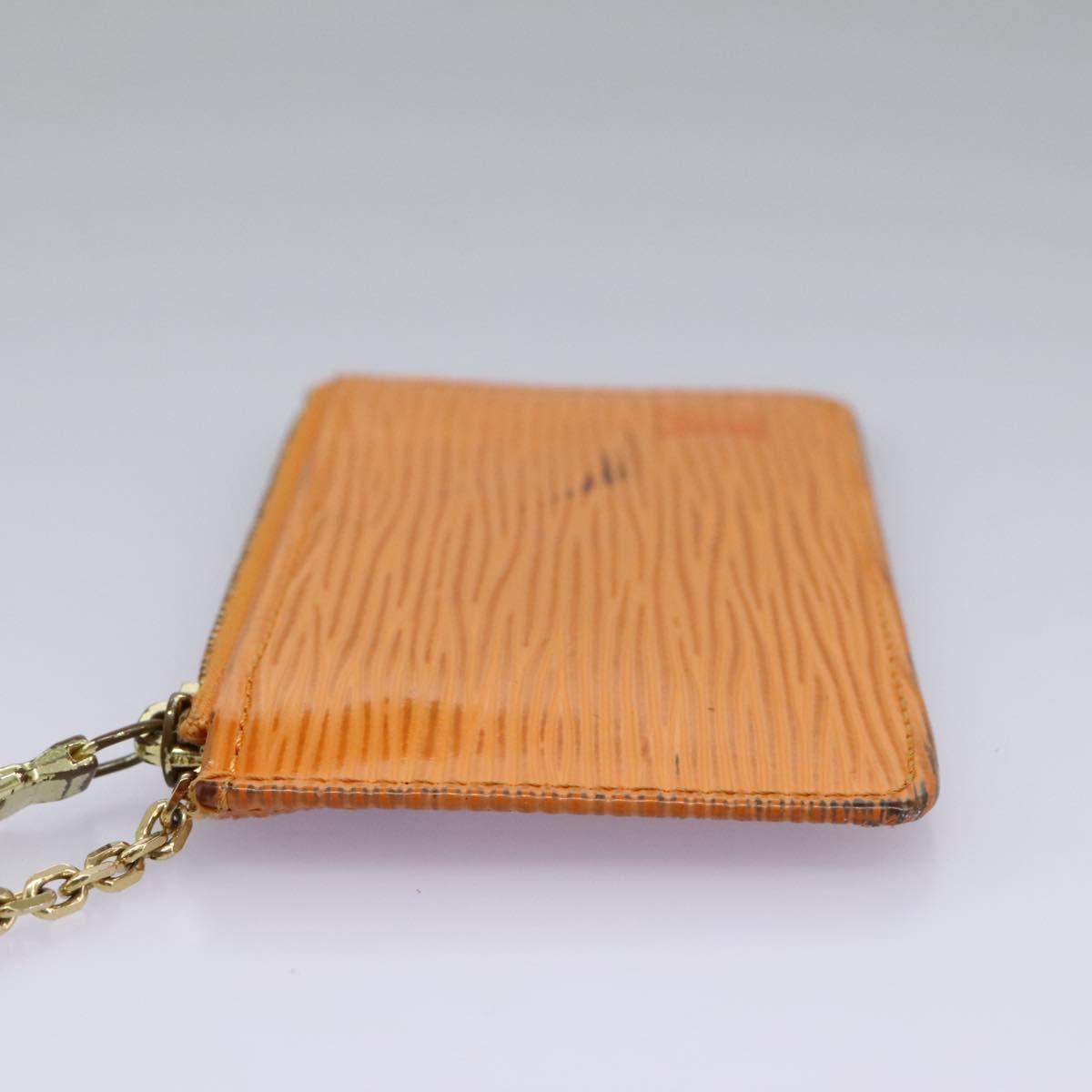 Louis Vuitton Pochette Clés Orange Leather Wallet (Pre-Owned)