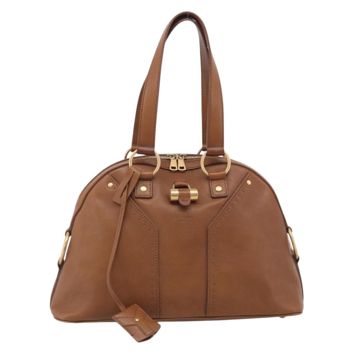 Saint Laurent Muse Leather Brown Leather Shoulder Bag Bag (Pre-Owned)