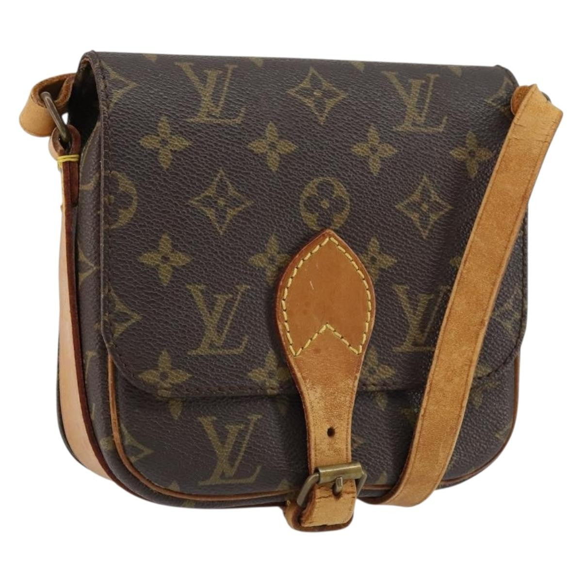 Louis Vuitton Cartouchiere Monogram Canvas Brown Canvas Shoulder Bag Bag (Pre-Owned)