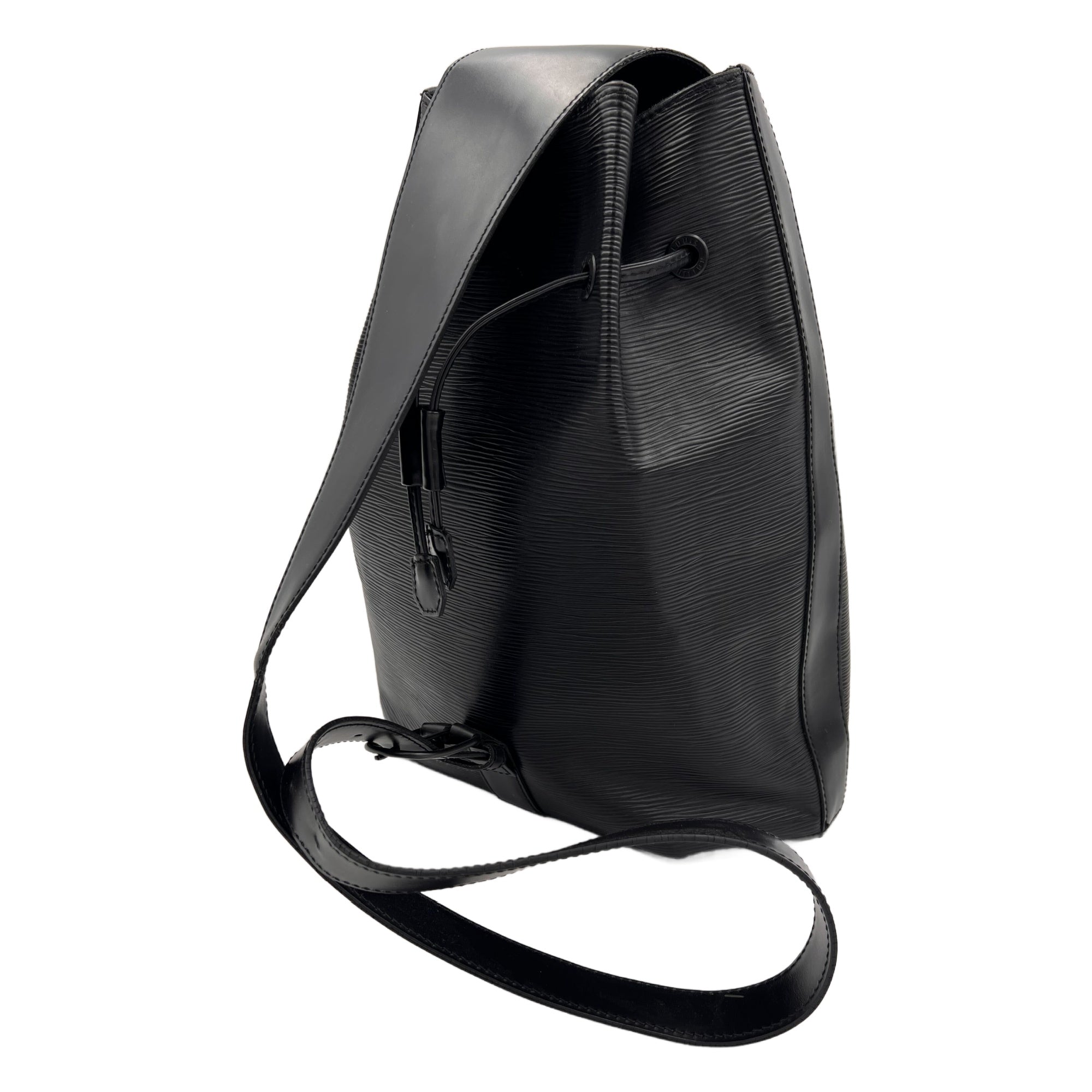 Louis Vuitton Black Epi Leather Sac a Dos Drawstring Backpack Bag (Pre-Owned)