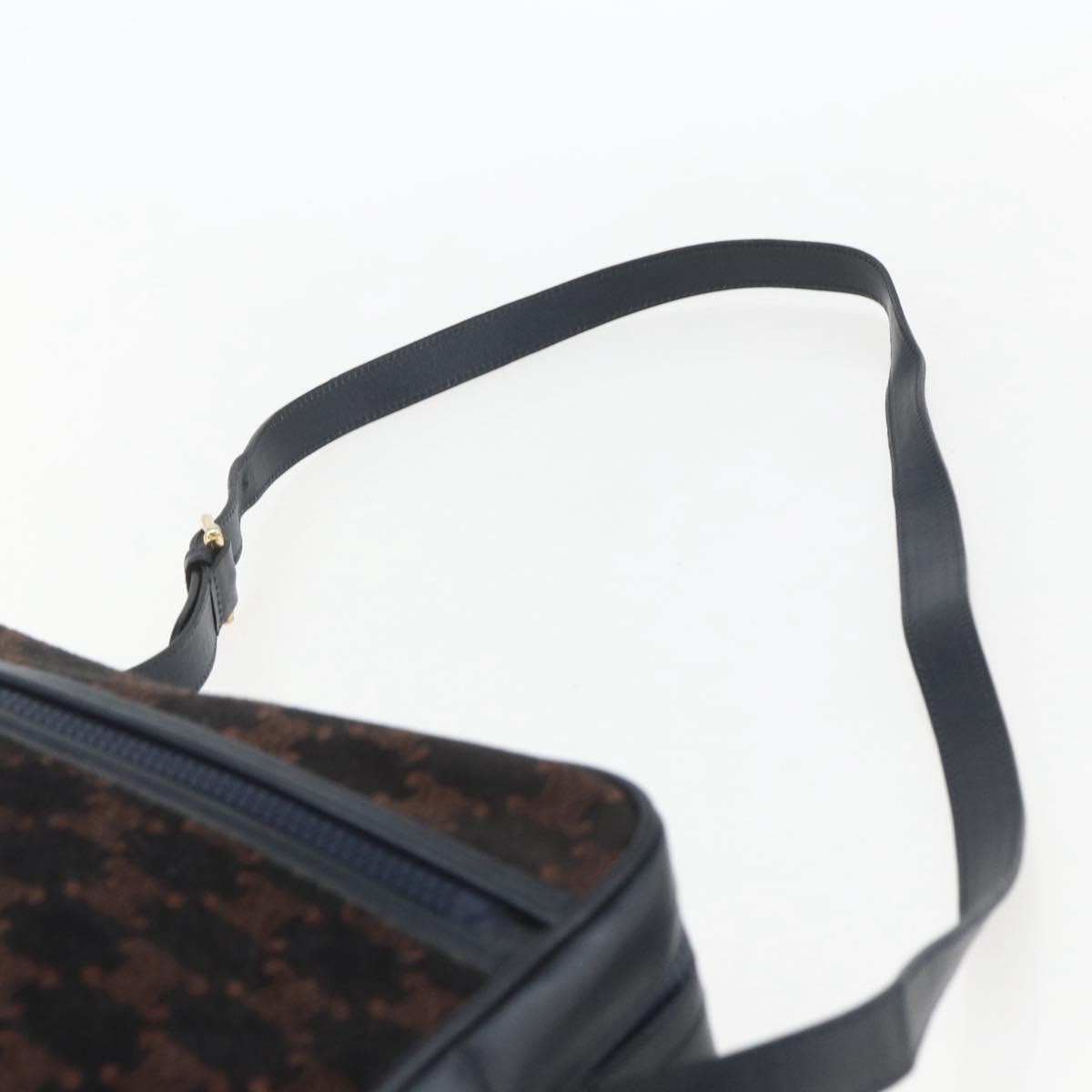 Celine C Macadam Shoulder Suede Navy Suede Shoulder Bag Bag (Pre-Owned)