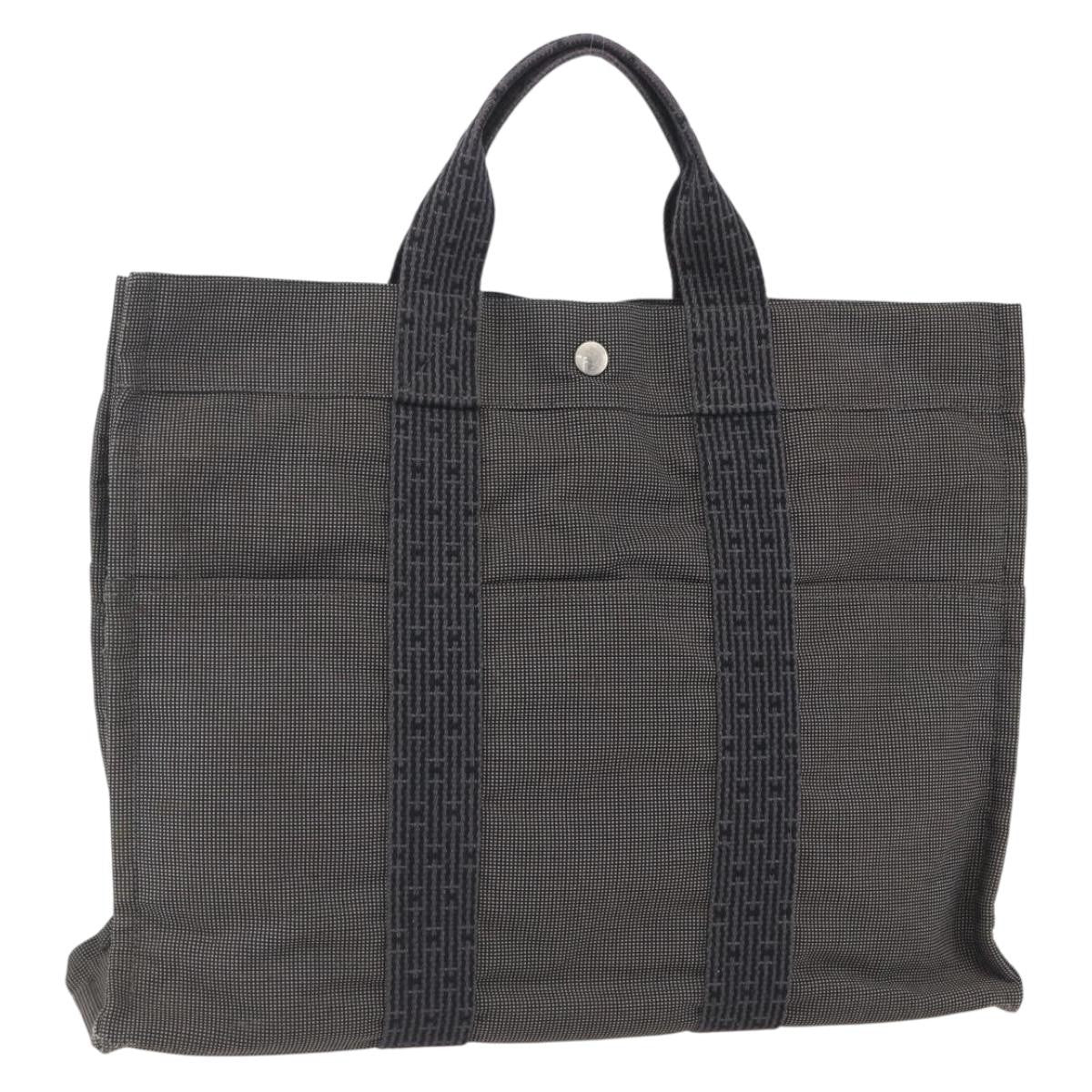 Hermes Fourre-Tout Herline Canvas Gray Canvas Tote Bag Bag (Pre-Owned)