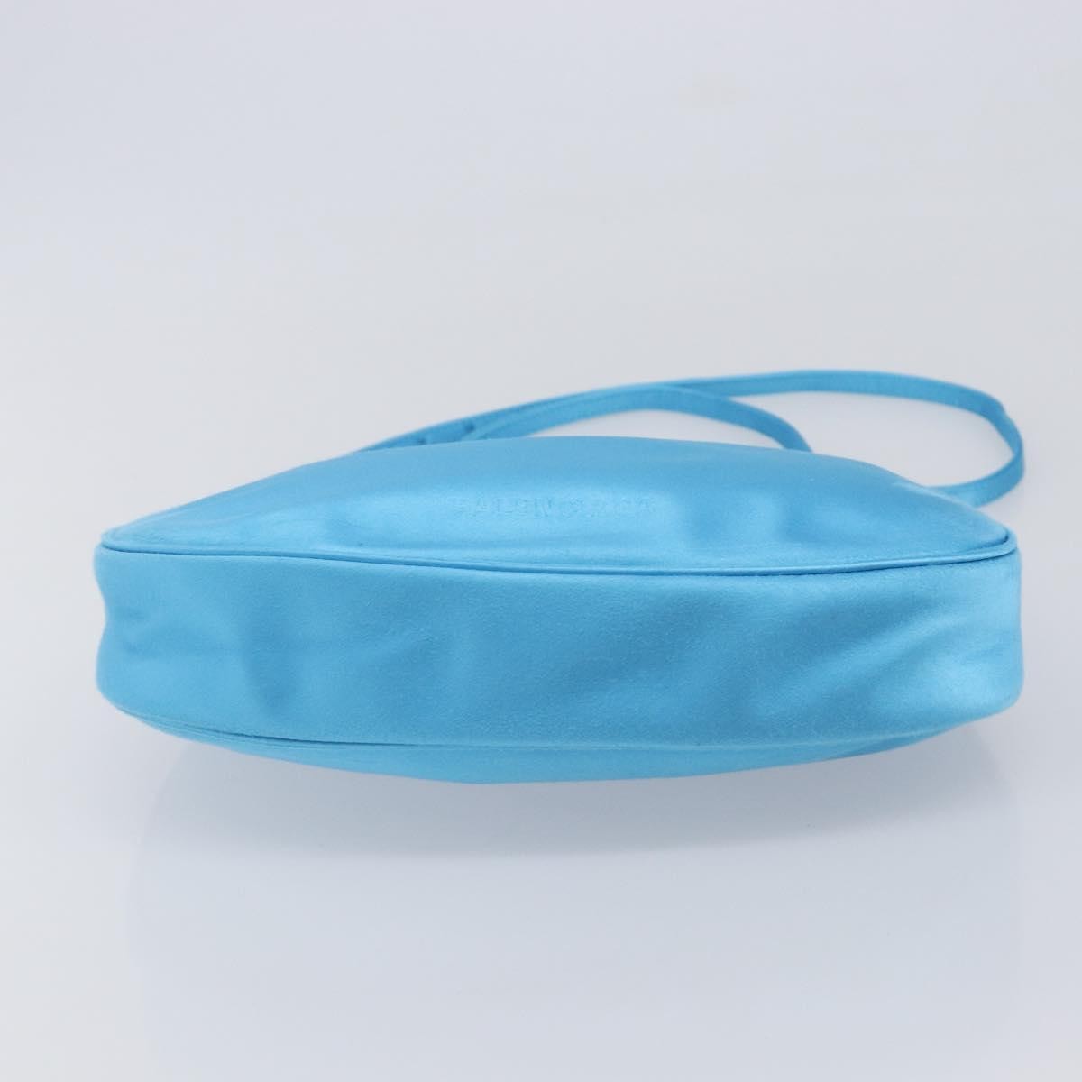Balenciaga Leopolda Satin Blue Satin Shoulder Bag Bag (Pre-Owned)