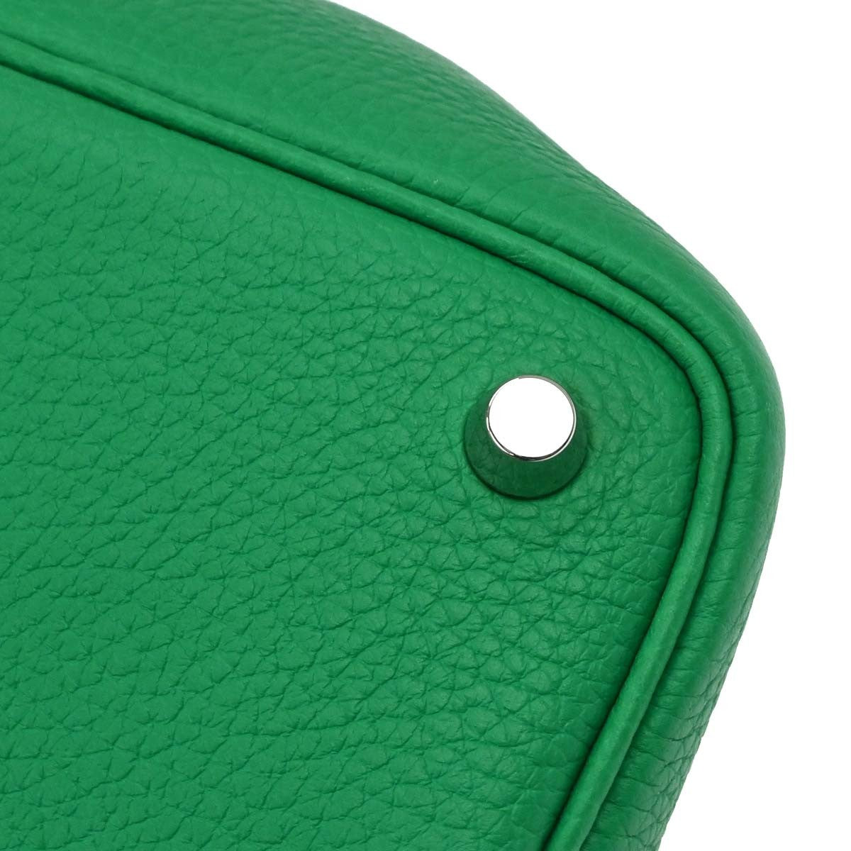 Hermes Picotin Lock Clemence Green Leather Handbag (Pre-Owned)