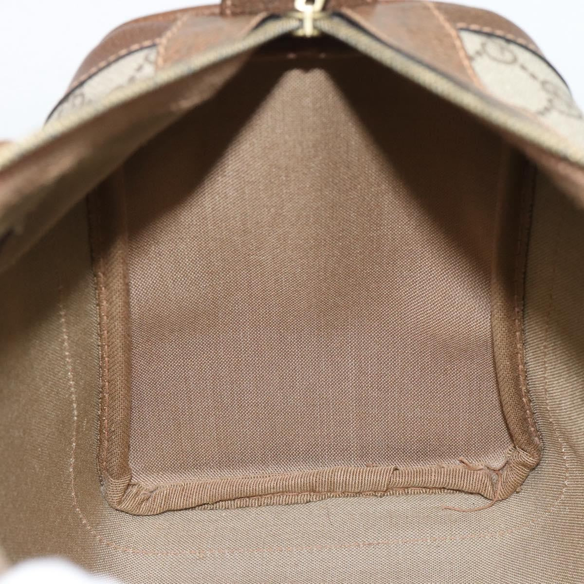 Gucci Vintage Web Boston Gg Coated Canvas Beige Canvas Handbag (Pre-Owned)