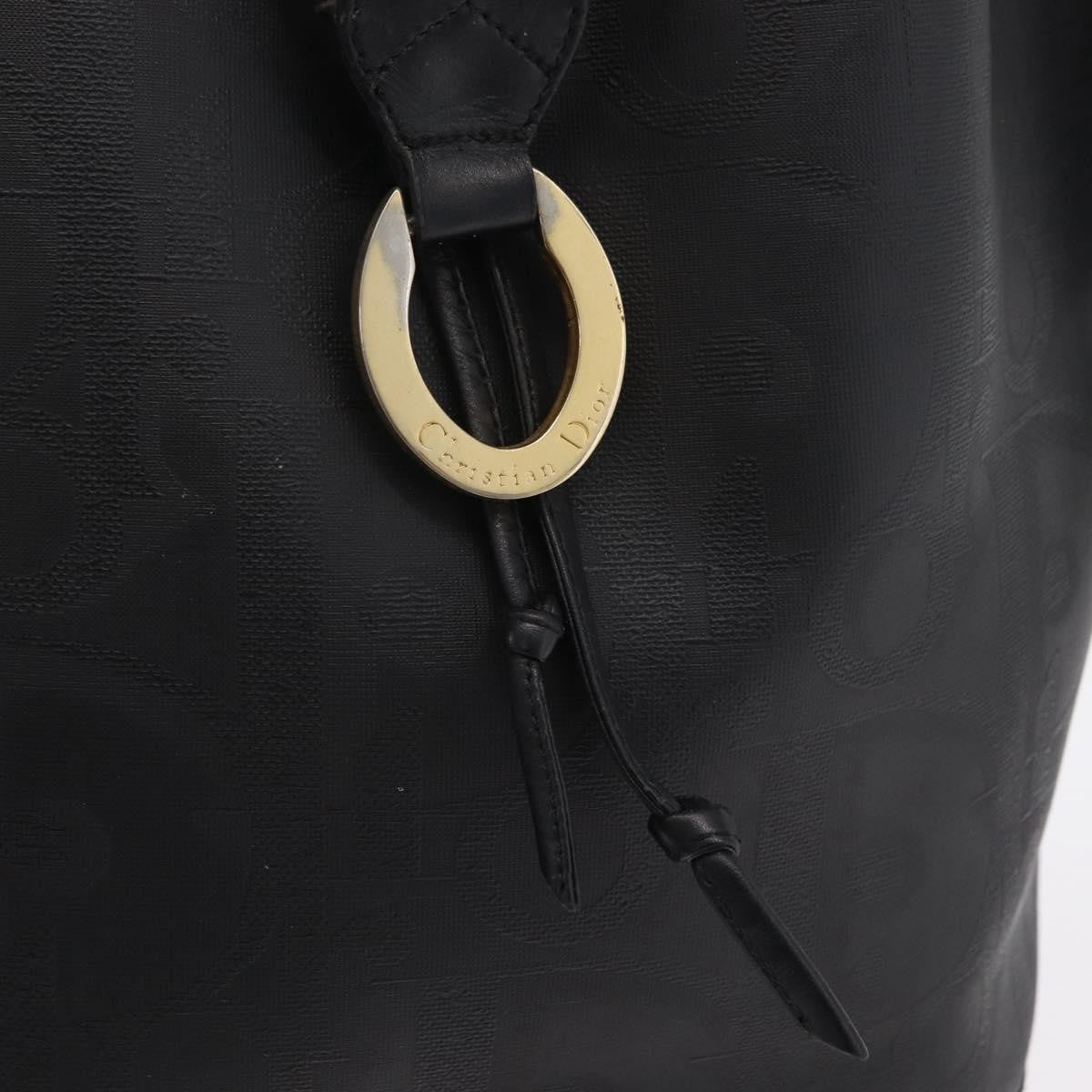 Christian Dior Trotter Shoulder Canvas Black Canvas Handbag (Pre-Owned)
