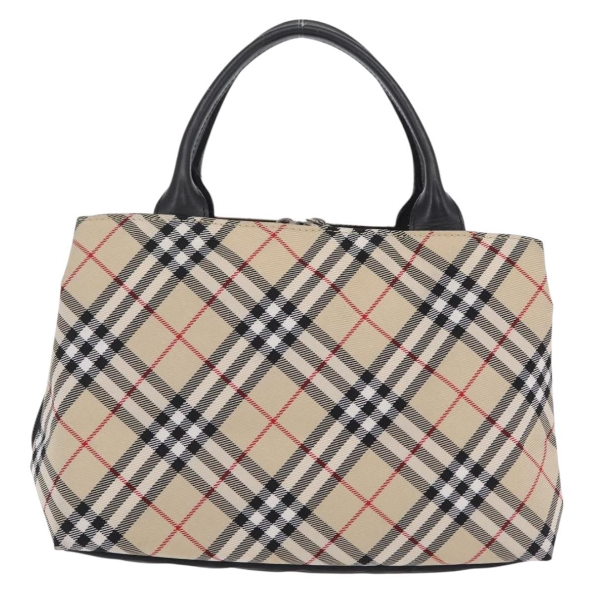 Burberry Nova Check Nylon Beige Nylon Handbag (Pre-Owned)