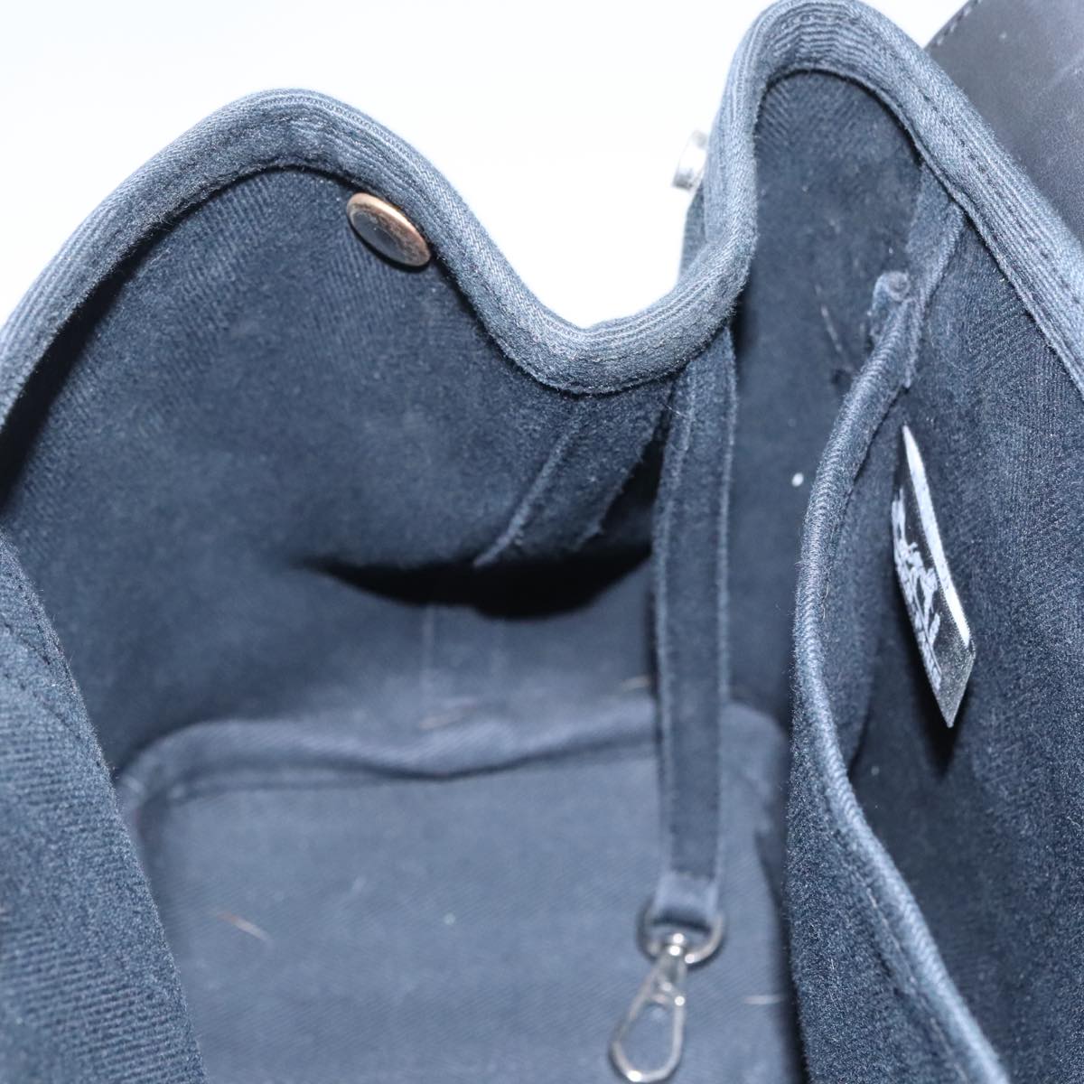 Hermès Valparaiso Black Canvas Handbag (Pre-Owned)