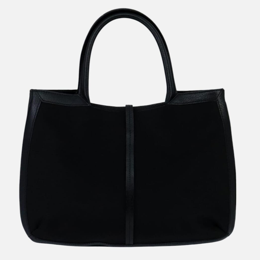 Bally Black Canvas Handbag (Pre-Owned)