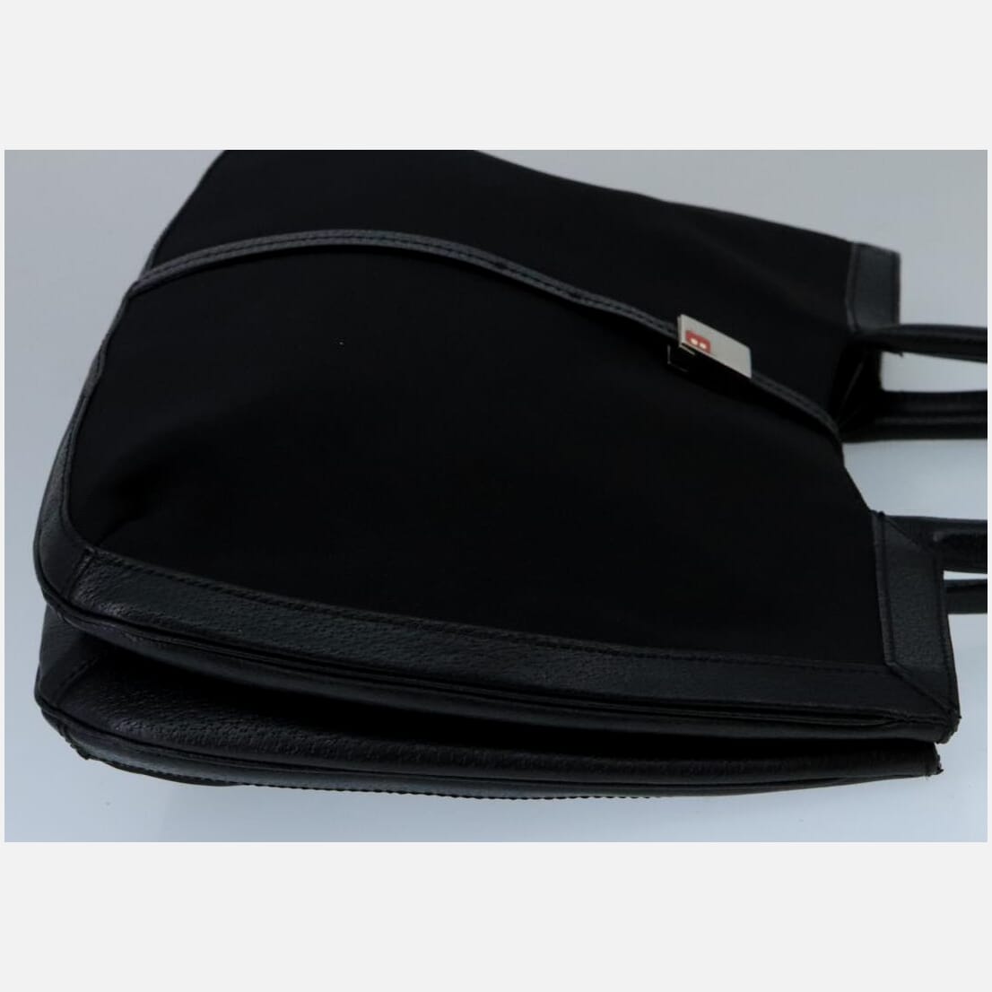 Bally Black Canvas Handbag (Pre-Owned)
