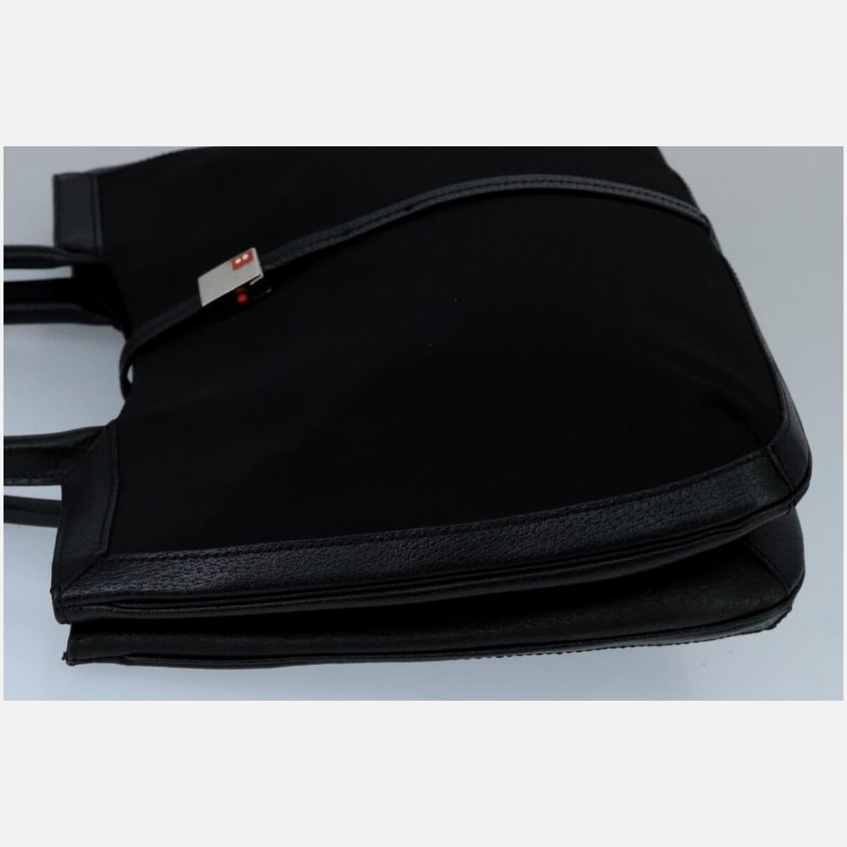Bally Black Canvas Handbag (Pre-Owned)