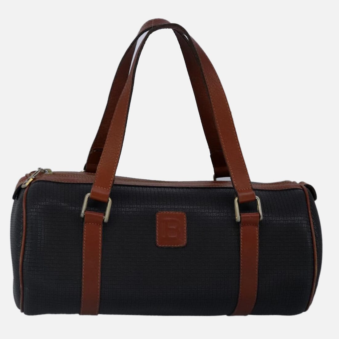 Bally Black Canvas Handbag (Pre-Owned)