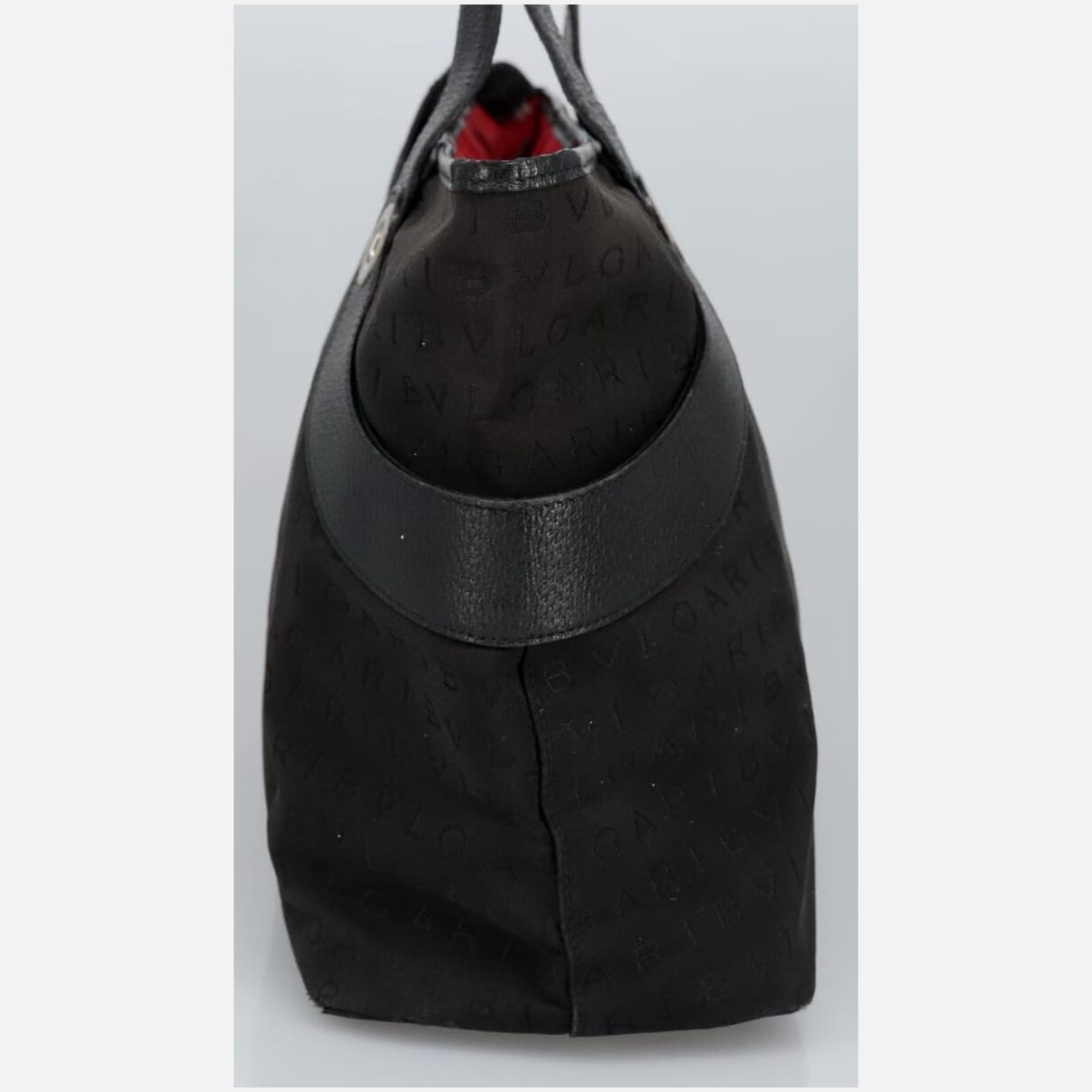 Bulgari Logo Mania Black Canvas Tote Bag (Pre-Owned)