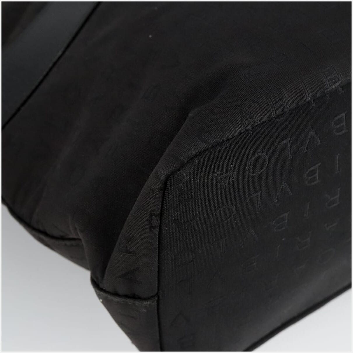 Bulgari Logo Mania Black Canvas Tote Bag (Pre-Owned)