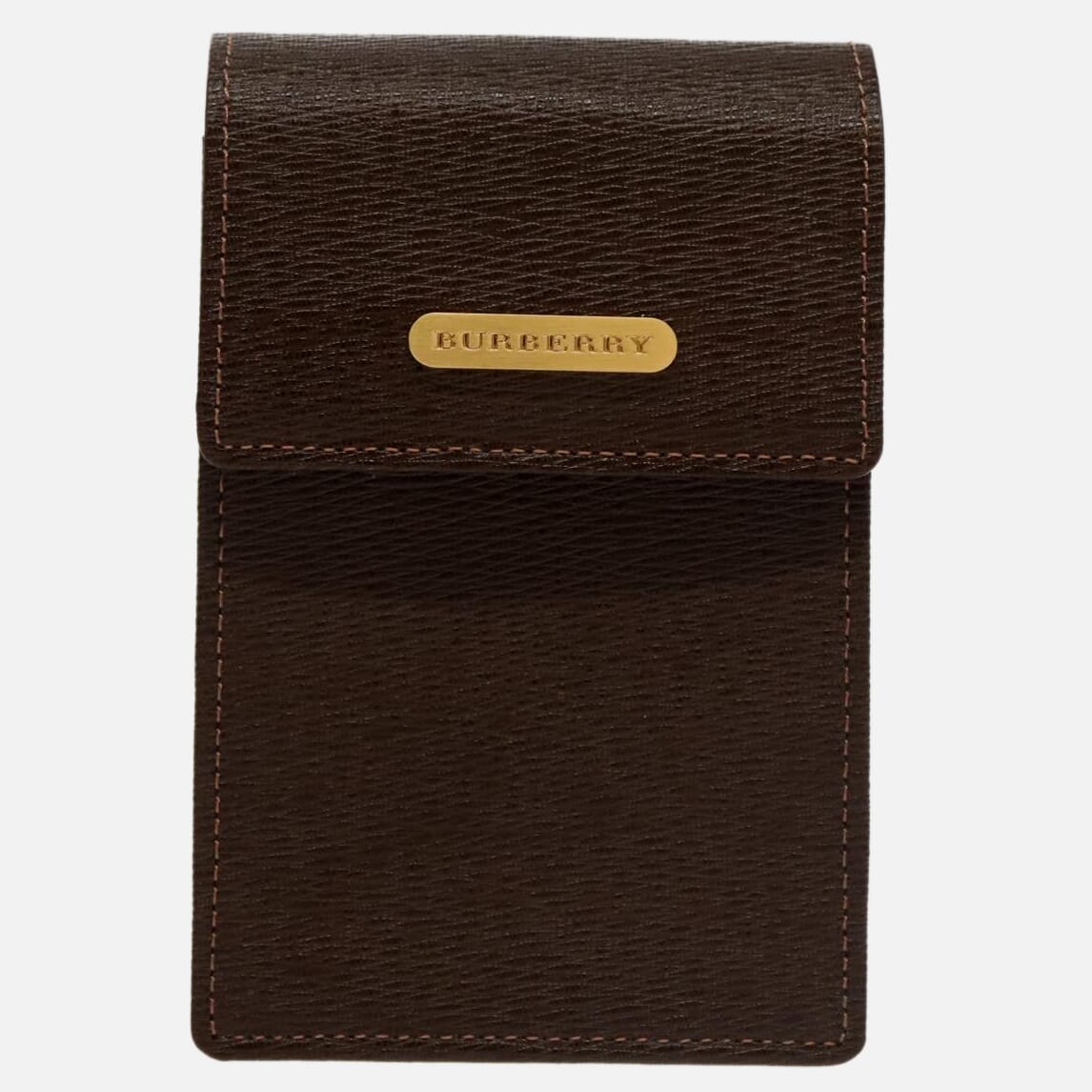 Burberry Brown Leather Clutch Bag (Pre-Owned)