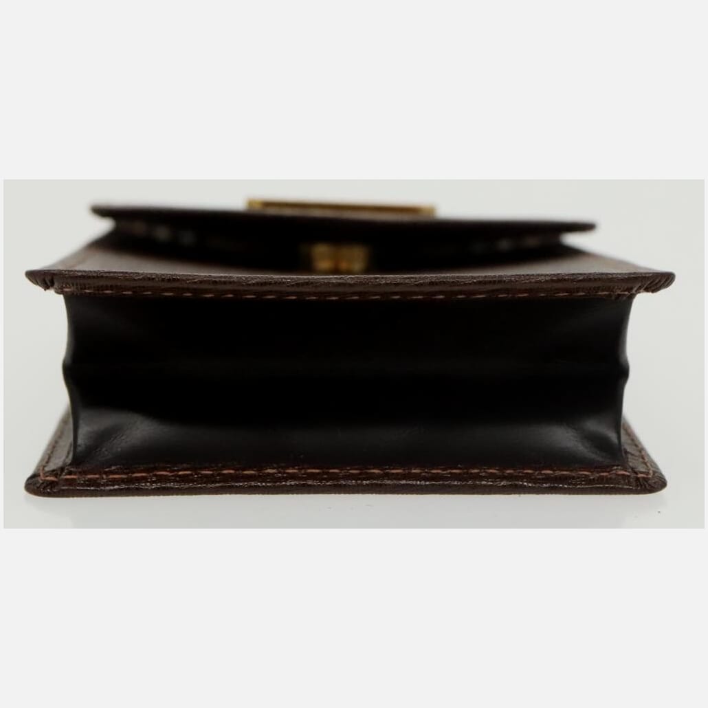 Burberry Brown Leather Clutch Bag (Pre-Owned)