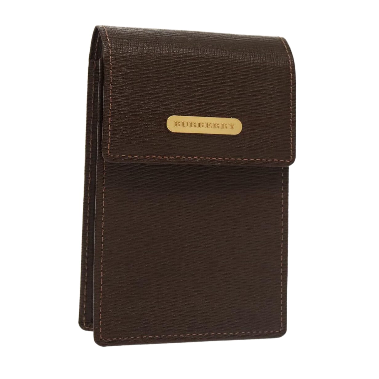 Burberry Brown Leather Clutch Bag (Pre-Owned)
