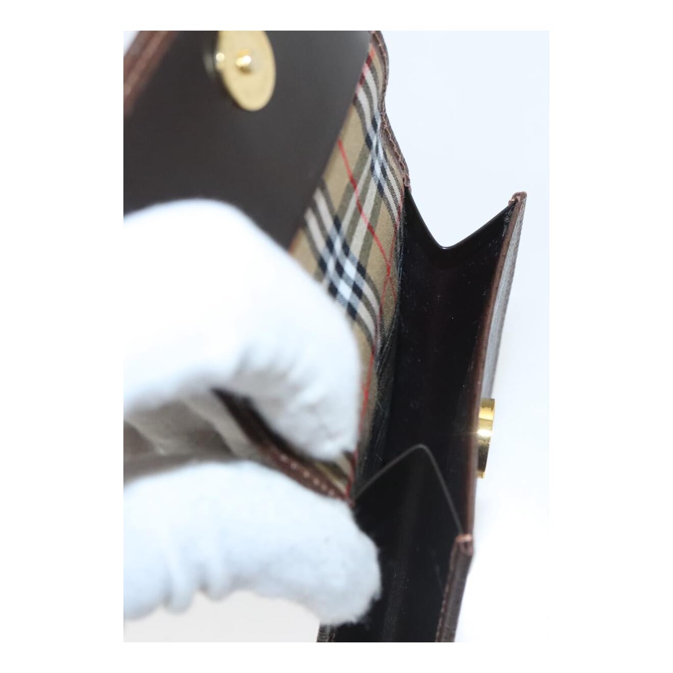 Burberry Brown Leather Clutch Bag (Pre-Owned)