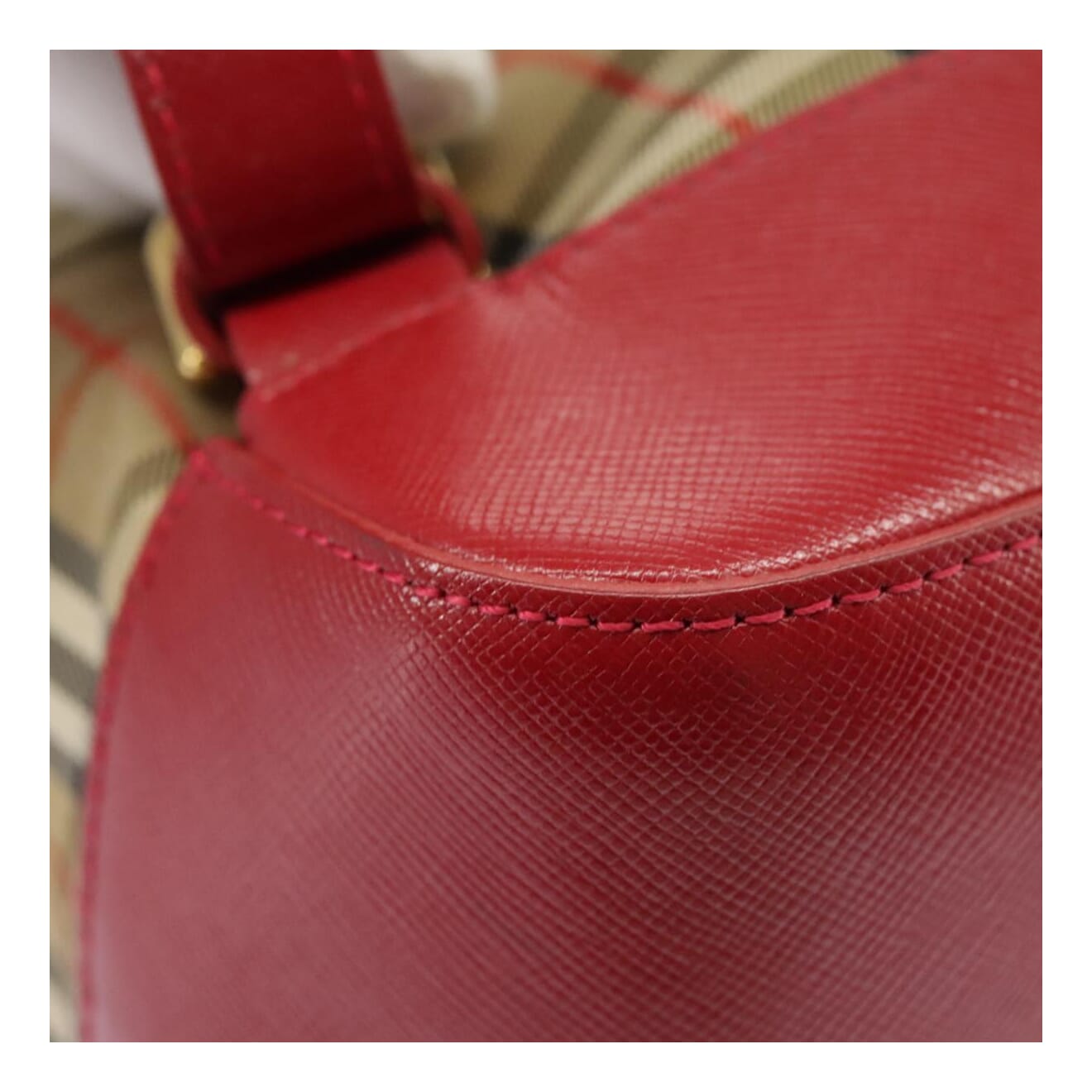 Burberry Nova Check Beige Canvas Backpack Bag (Pre-Owned)
