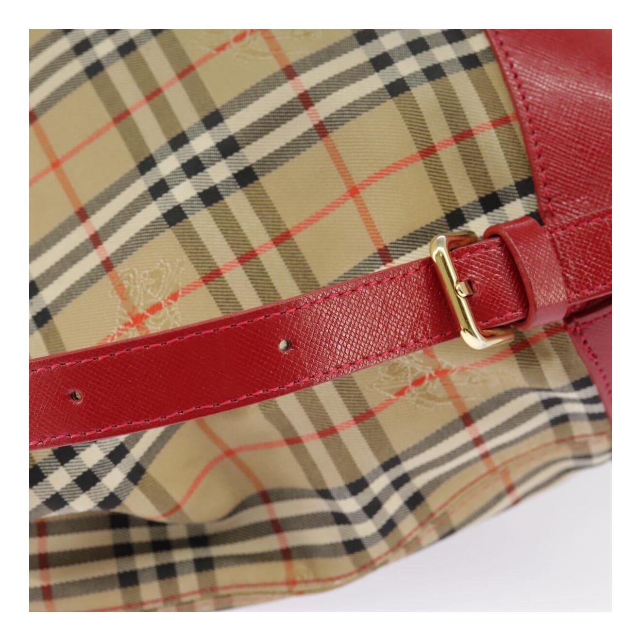 Burberry Nova Check Beige Canvas Backpack Bag (Pre-Owned)