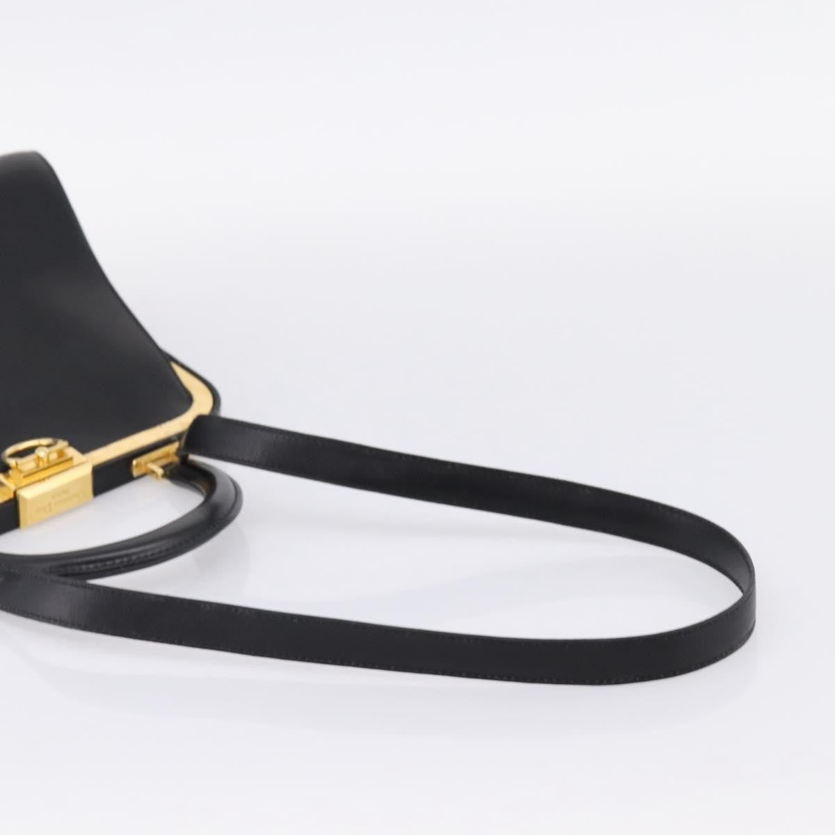 Christian Dior Shoulder Leather Black Leather Shoulder Bag Bag (Pre-Owned)