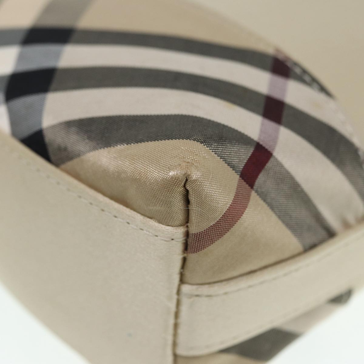 Burberry Nova Check Beige Synthetic Handbag (Pre-Owned)